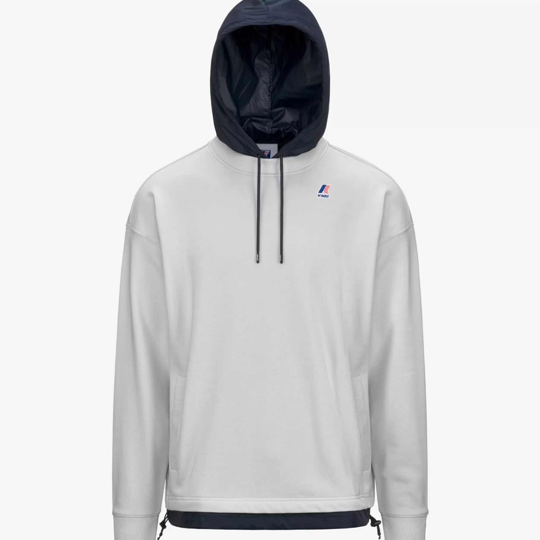 Hoodies And Sweaters*K-WAY Le Vrai Donatien Nylon Pc - Fleece - Jumper - Unisex - Grey Lt-Blue Depth