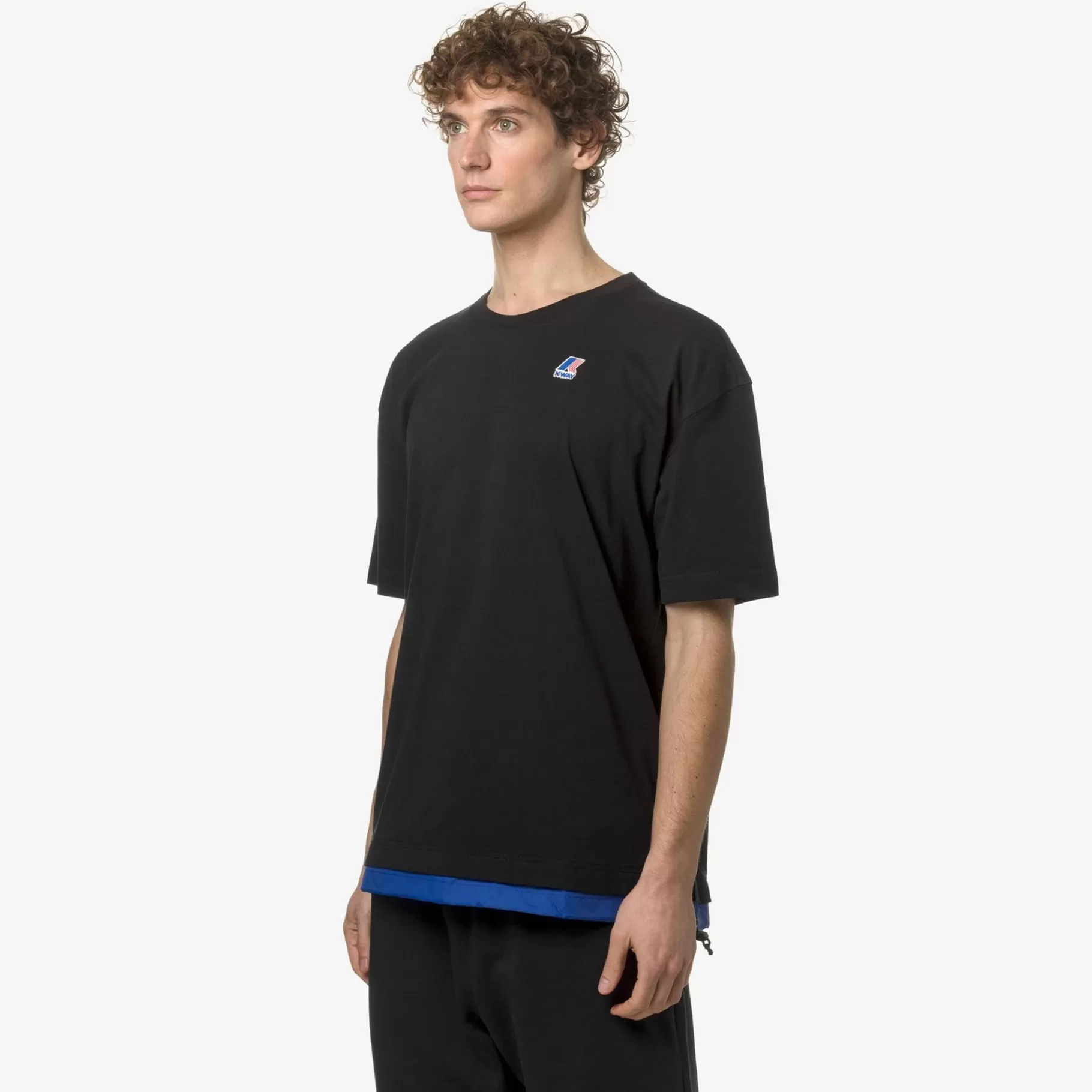 T-Shirt*K-WAY Le Vrai Serille Nylon Pc - T-Shirtstop - T-Shirt - Unisex - Black Pure-Blue Royal Marine