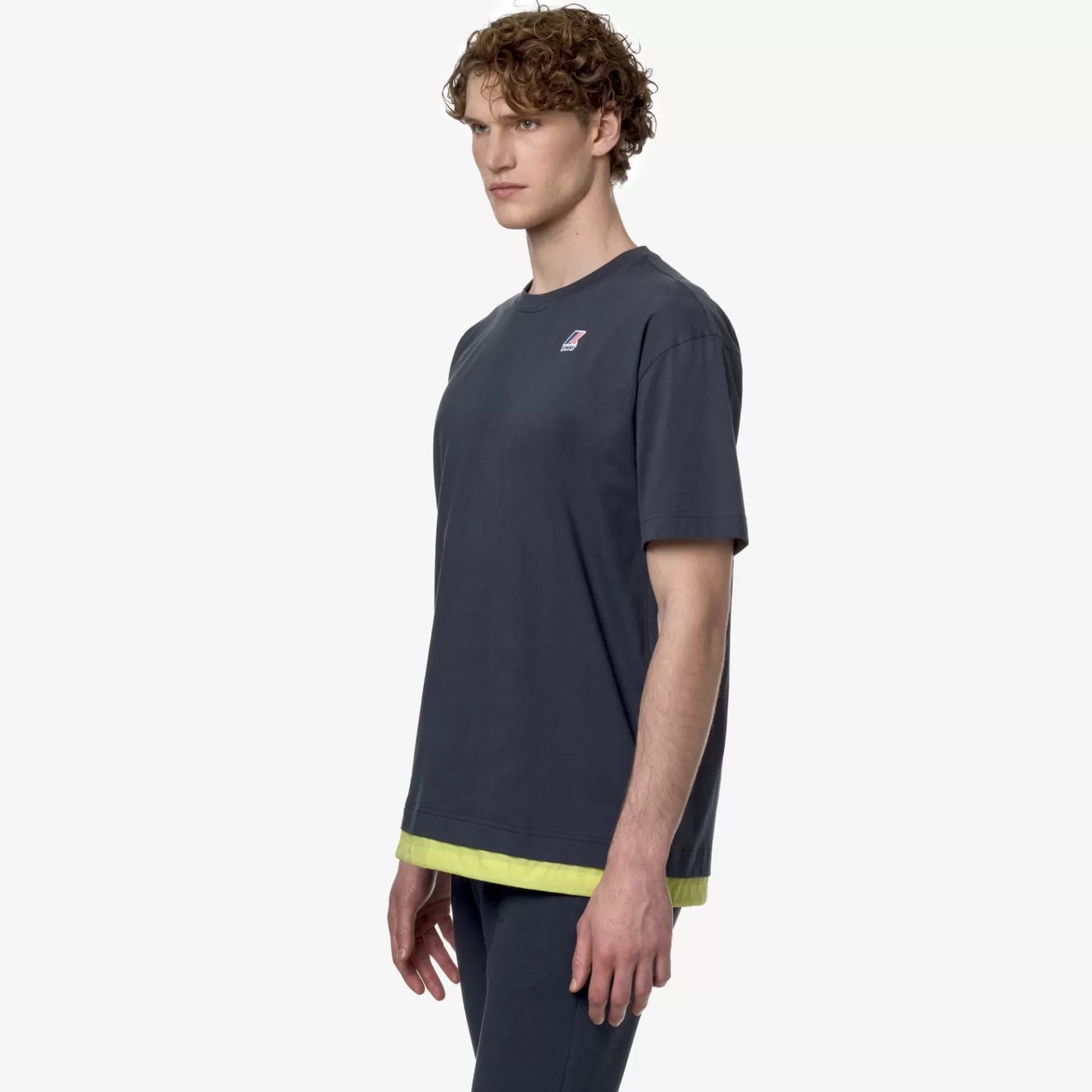 T-Shirt*K-WAY Le Vrai Serille Nylon Pc - T-Shirtstop - T-Shirt - Unisex - Blue Depth-Green Celery