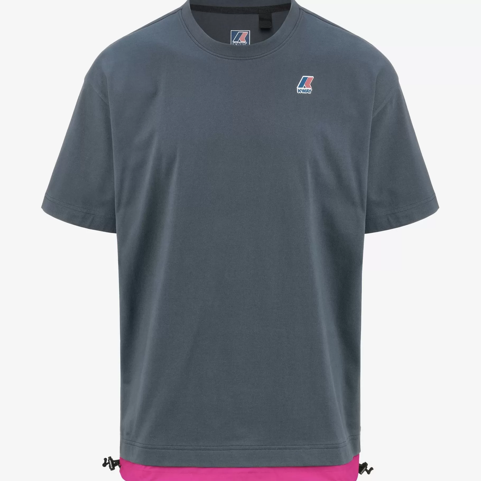 T-Shirt*K-WAY Le Vrai Serille Nylon Pc - T-Shirtstop - T-Shirt - Unisex - Grey Everest-Pink Intense