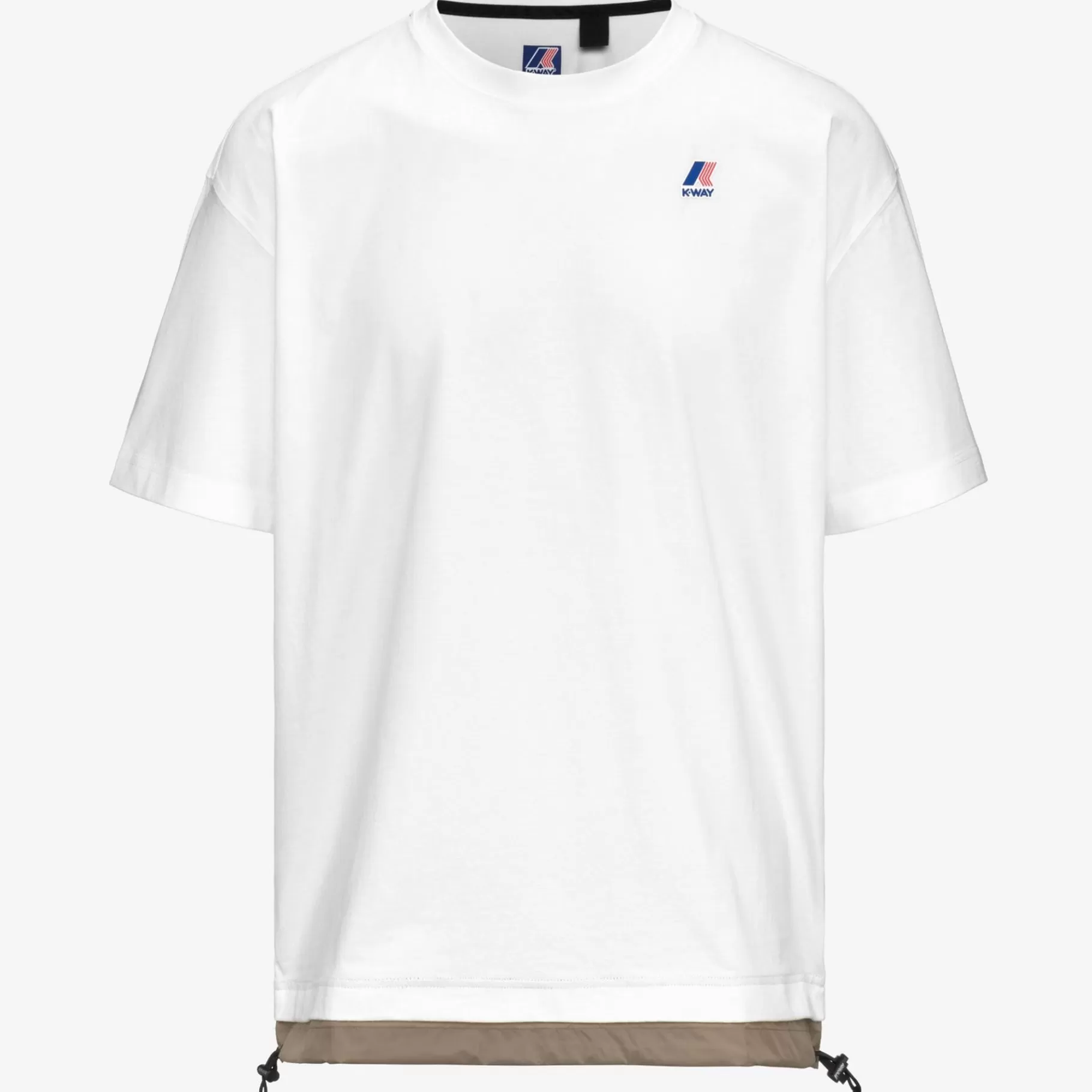 T-Shirt*K-WAY Le Vrai Serille Nylon Pc - T-Shirtstop - T-Shirt - Unisex - White-Beige Taupe