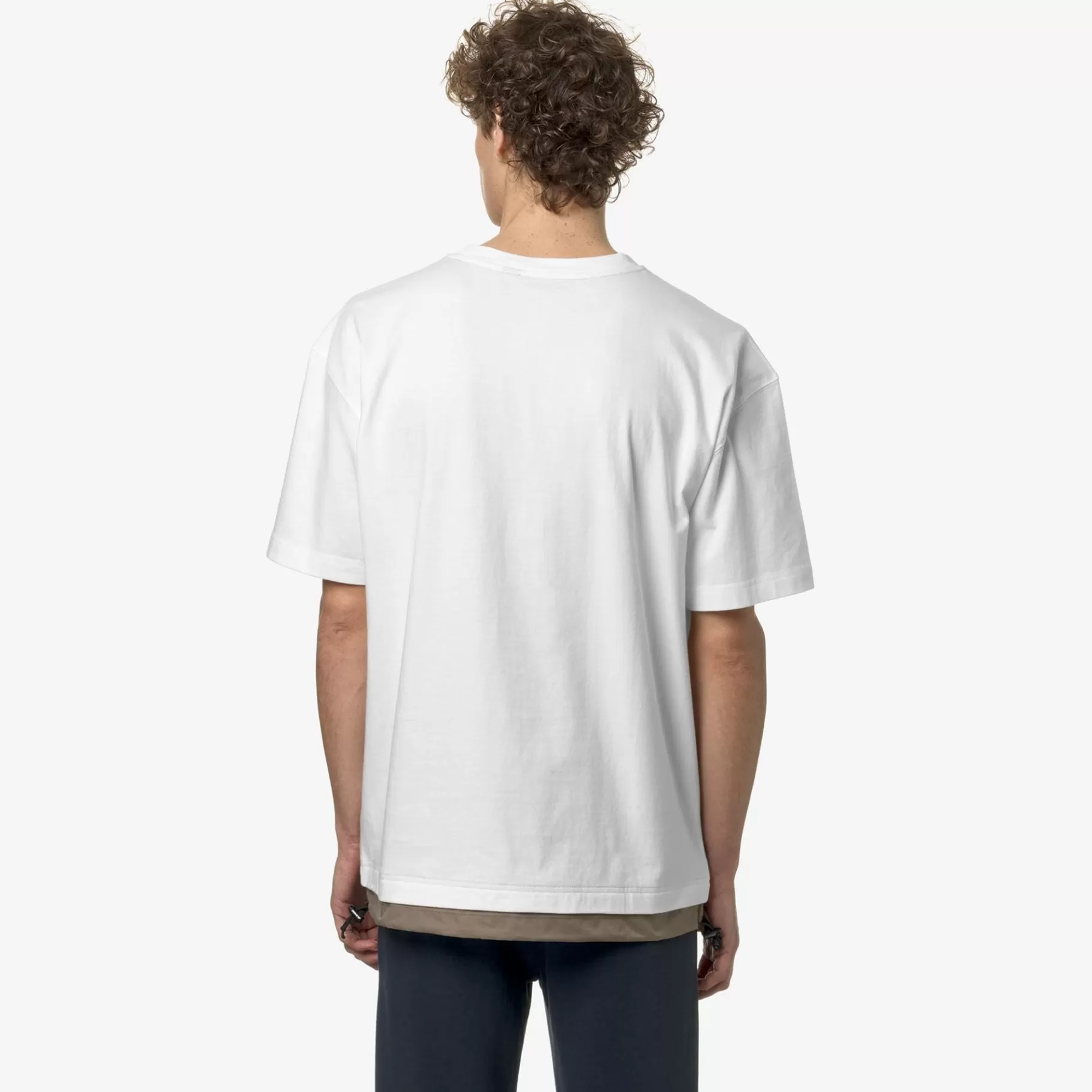 T-Shirt*K-WAY Le Vrai Serille Nylon Pc - T-Shirtstop - T-Shirt - Unisex - White-Beige Taupe