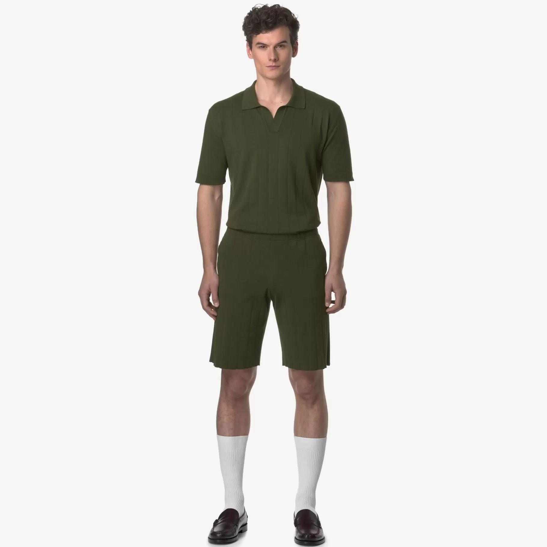 Shorts*K-WAY Leoben Knitted - Shorts - Sportshorts - Unisex - Green Sphagnum