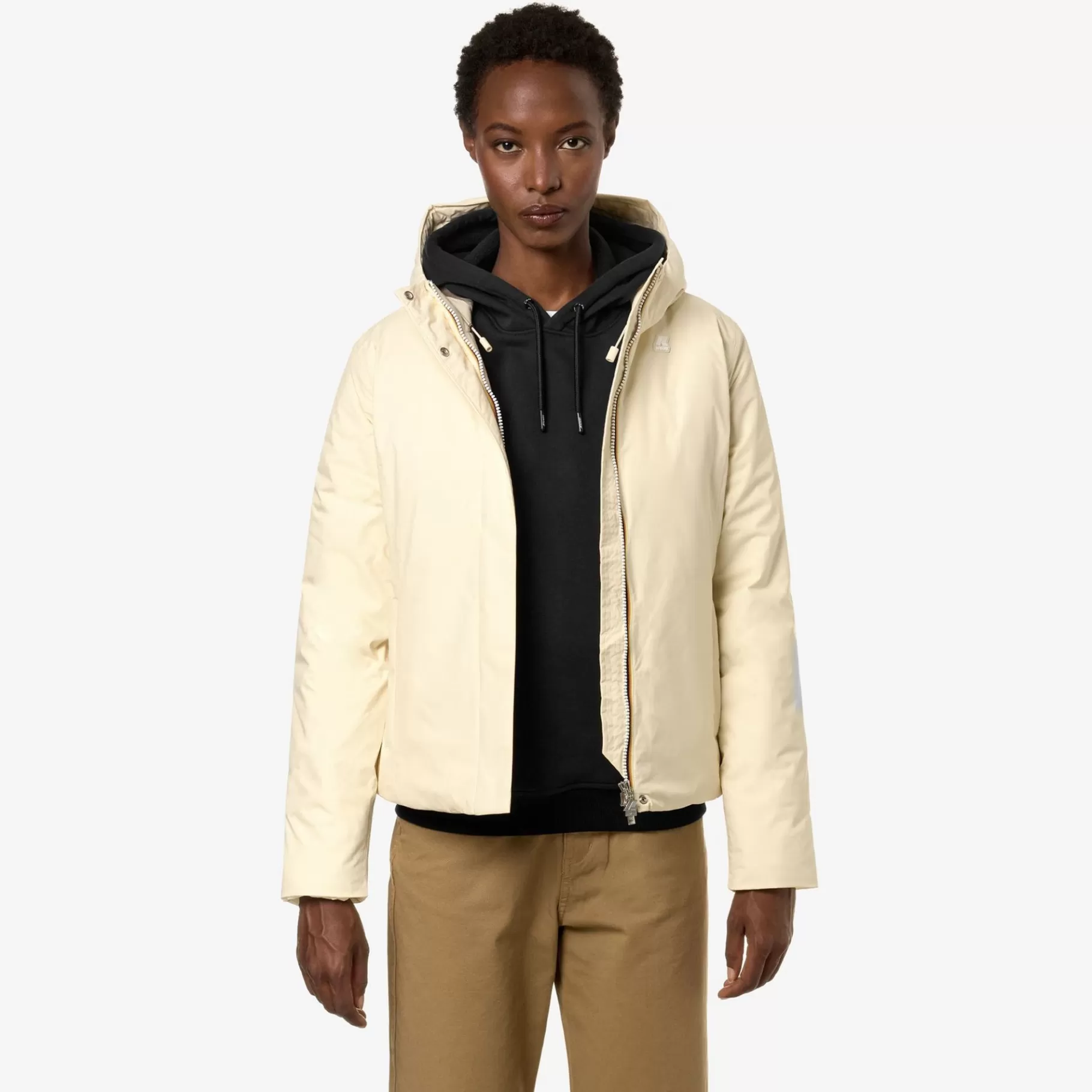 Short Jackets*K-WAY Lily Micro Ripstop Marmotta - Jackets - Short - Woman - Beige E-Grey B