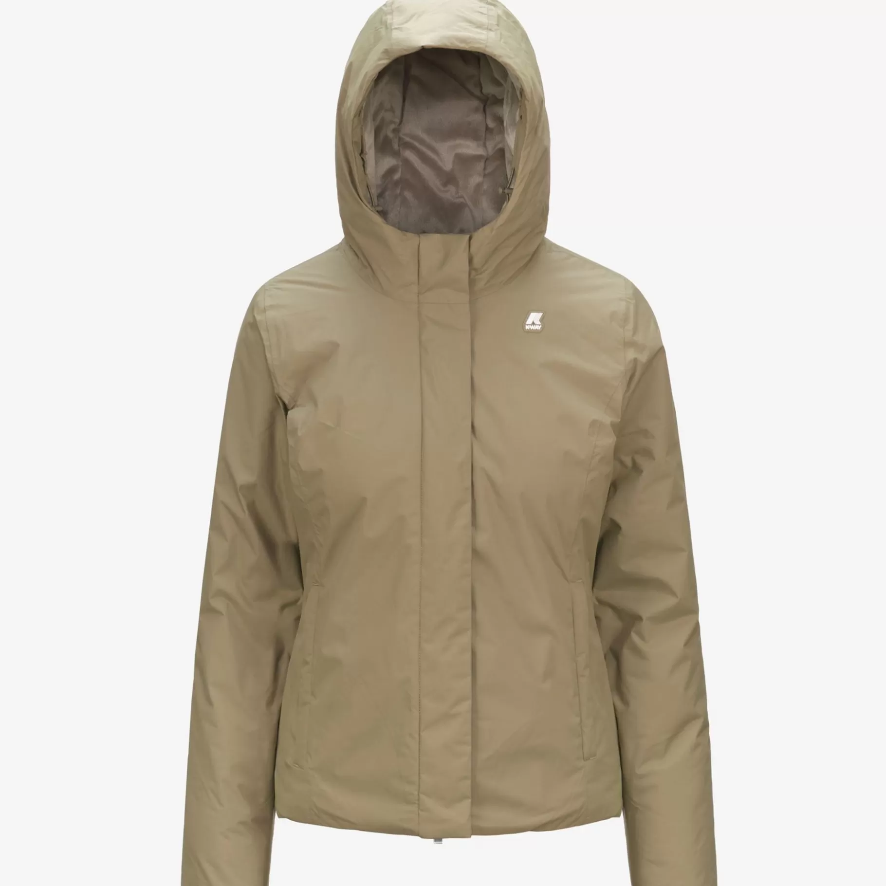 Short Jackets*K-WAY Lily Micro Ripstop Marmotta - Jackets - Short - Woman - Beige T- Grey B