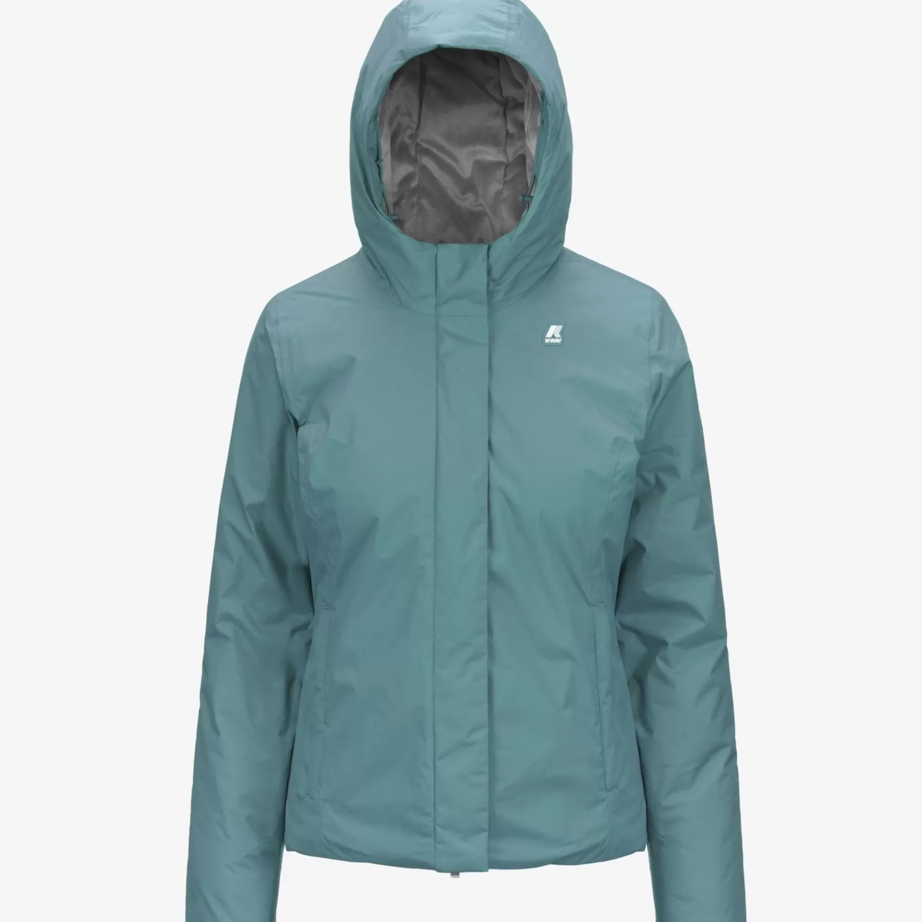 Short Jackets*K-WAY Lily Micro Ripstop Marmotta - Jackets - Short - Woman - Green A-Grey B