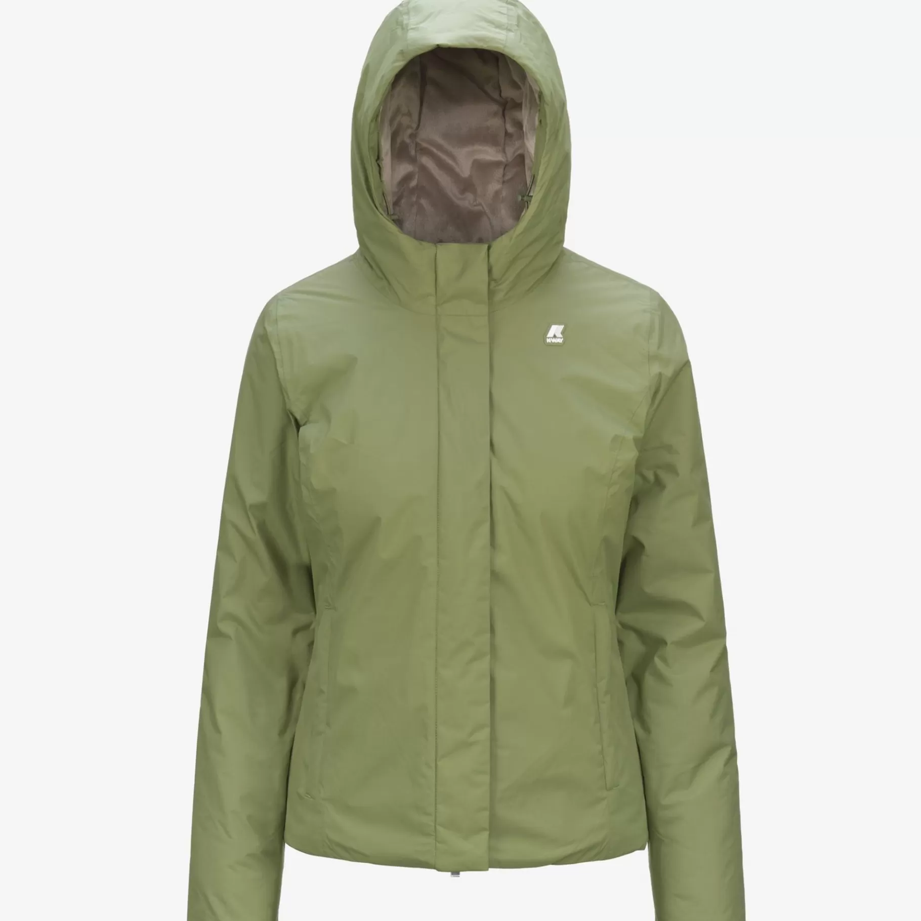 Short Jackets*K-WAY Lily Micro Ripstop Marmotta - Jackets - Short - Woman - Green S-Grey