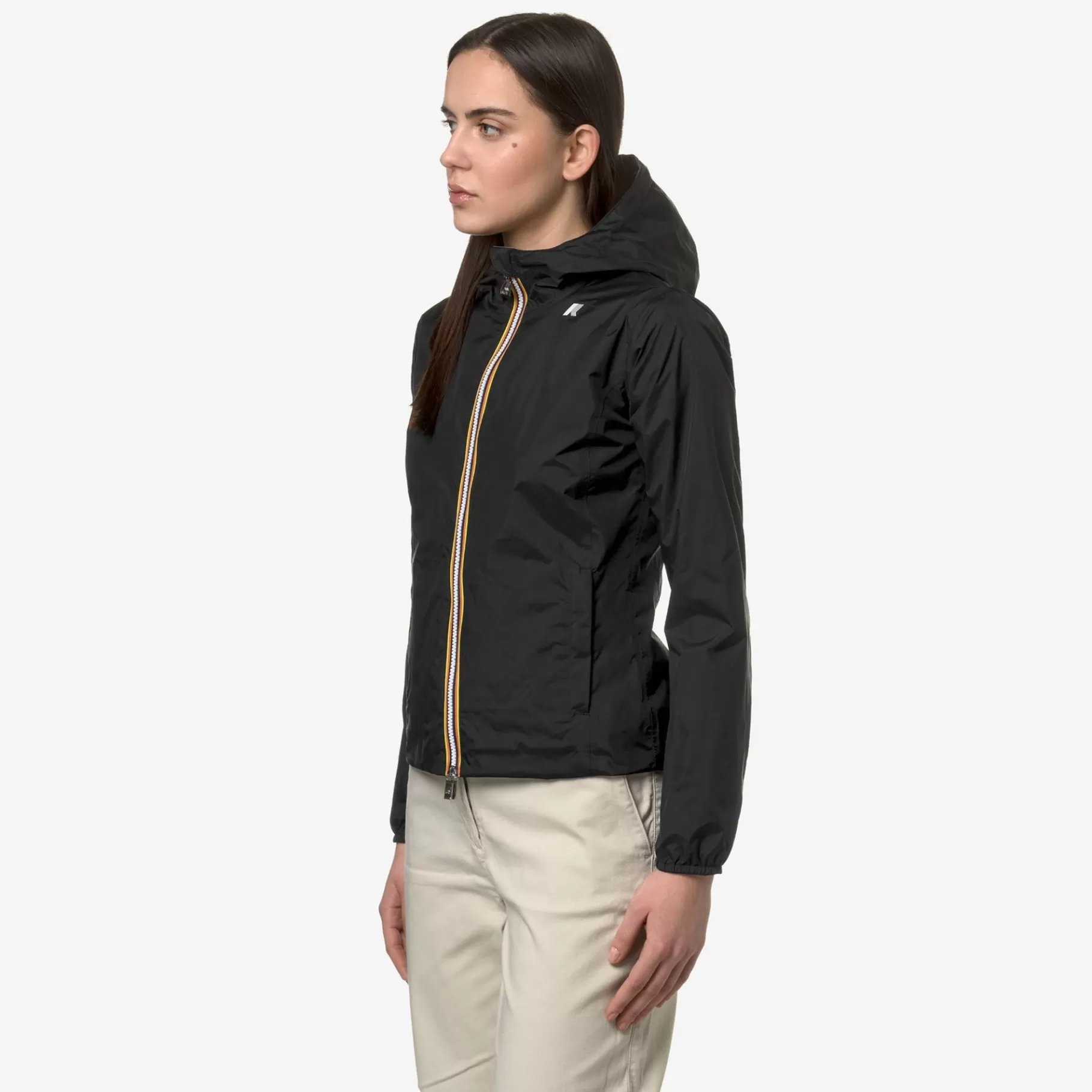 Short Jackets*K-WAY Lily Plus.2 Reversible - Jackets - Short - Woman - Black P-Beige Lt