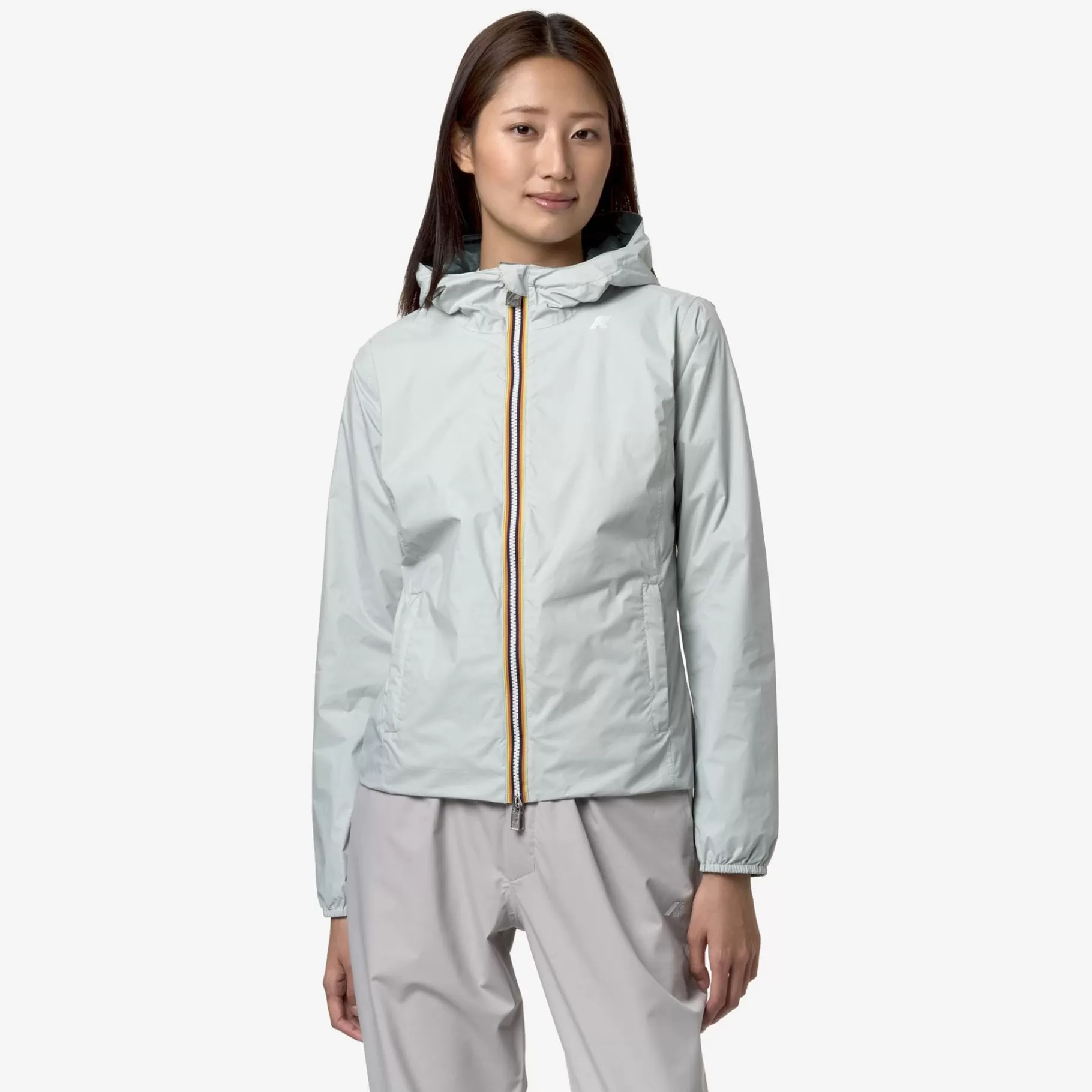 Short Jackets*K-WAY Lily Plus.2 Reversible - Jackets - Short - Woman - Grey S-Green P