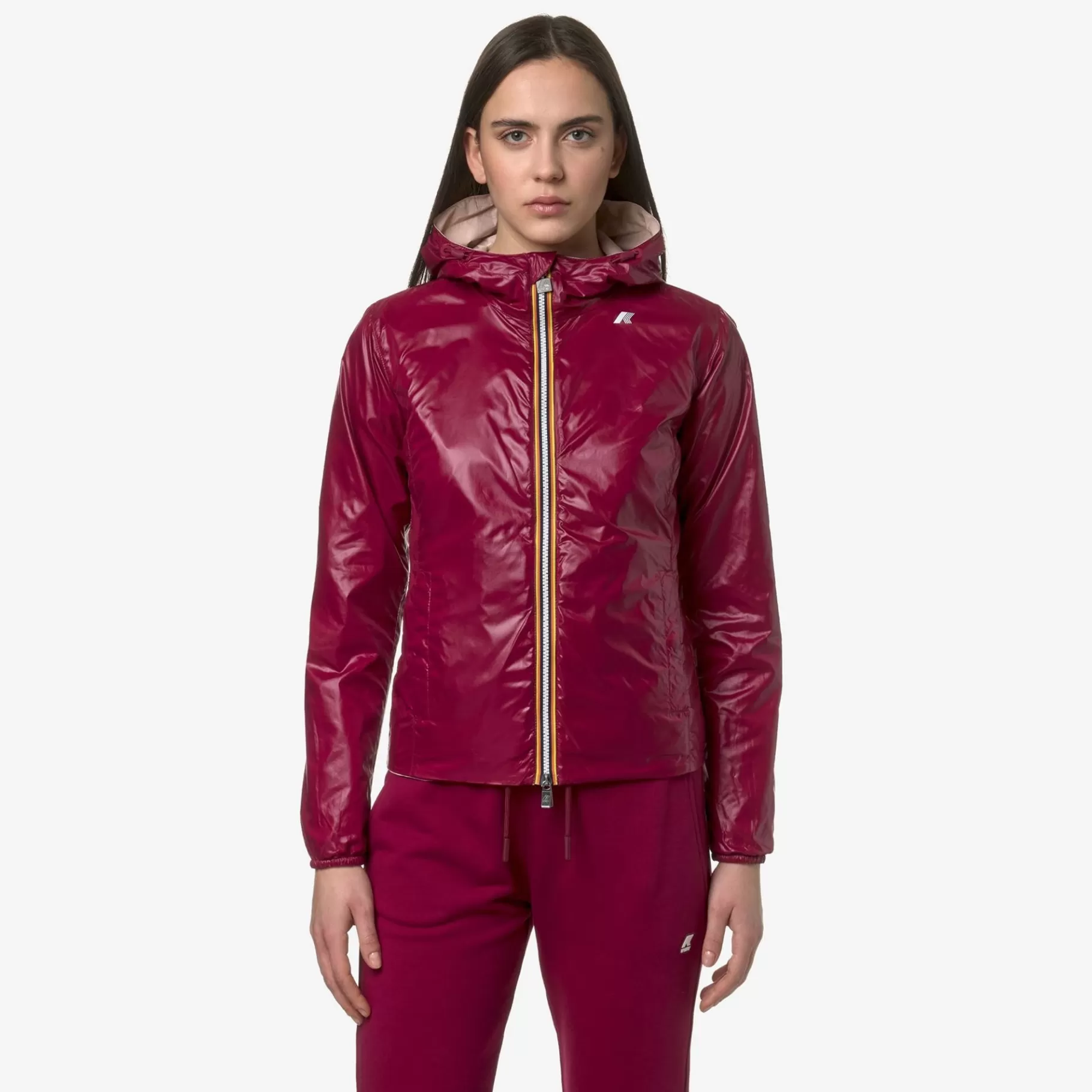Short Jackets*K-WAY Lily Plus.2 Reversible - Jackets - Short - Woman - Pink Gardenia-Red Dk