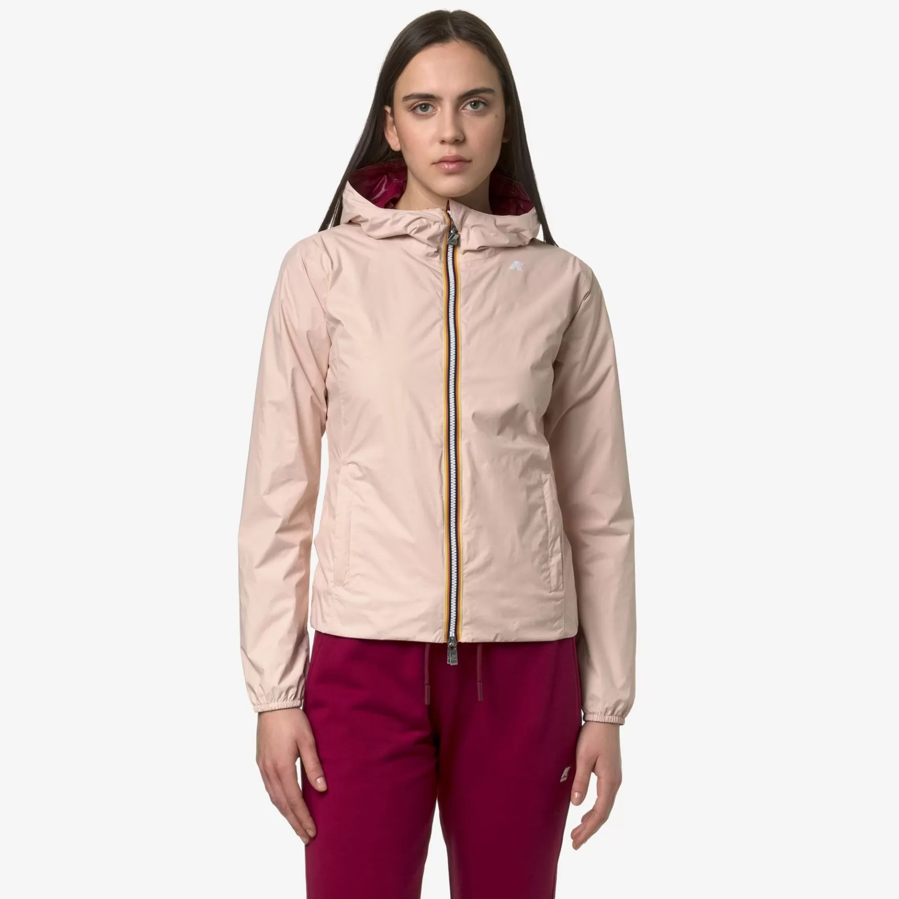 Short Jackets*K-WAY Lily Plus.2 Reversible - Jackets - Short - Woman - Pink Gardenia-Red Dk
