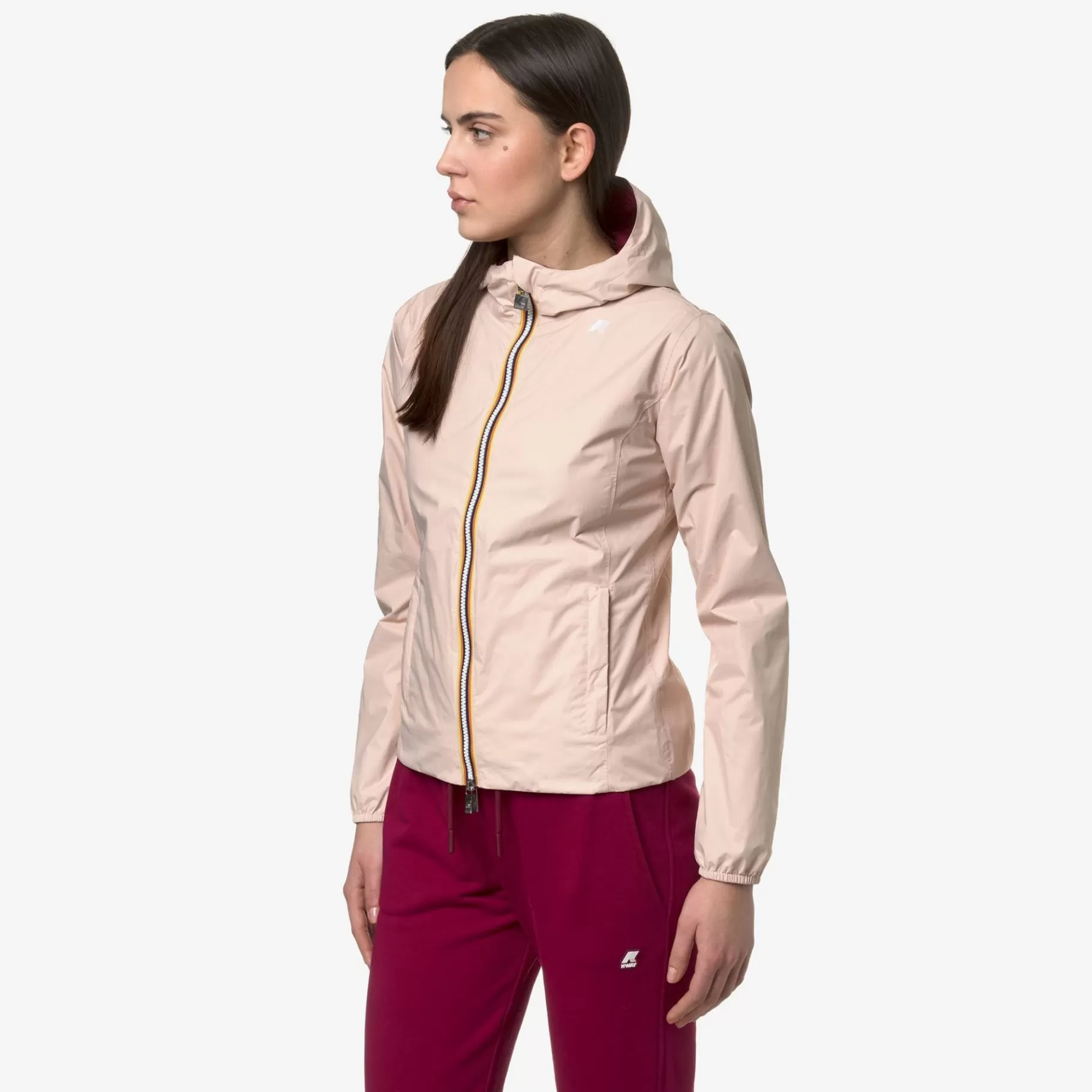 Short Jackets*K-WAY Lily Plus.2 Reversible - Jackets - Short - Woman - Pink Gardenia-Red Dk