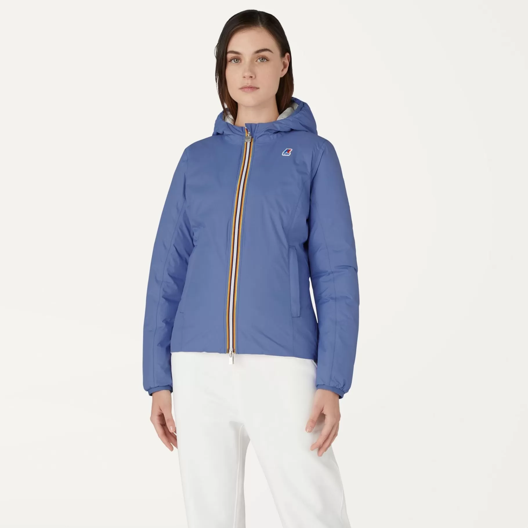 Short Jackets*K-WAY Lily Thermo Plus.2 Reversible - Jackets - Short - Woman - Azure Dk-White Milk