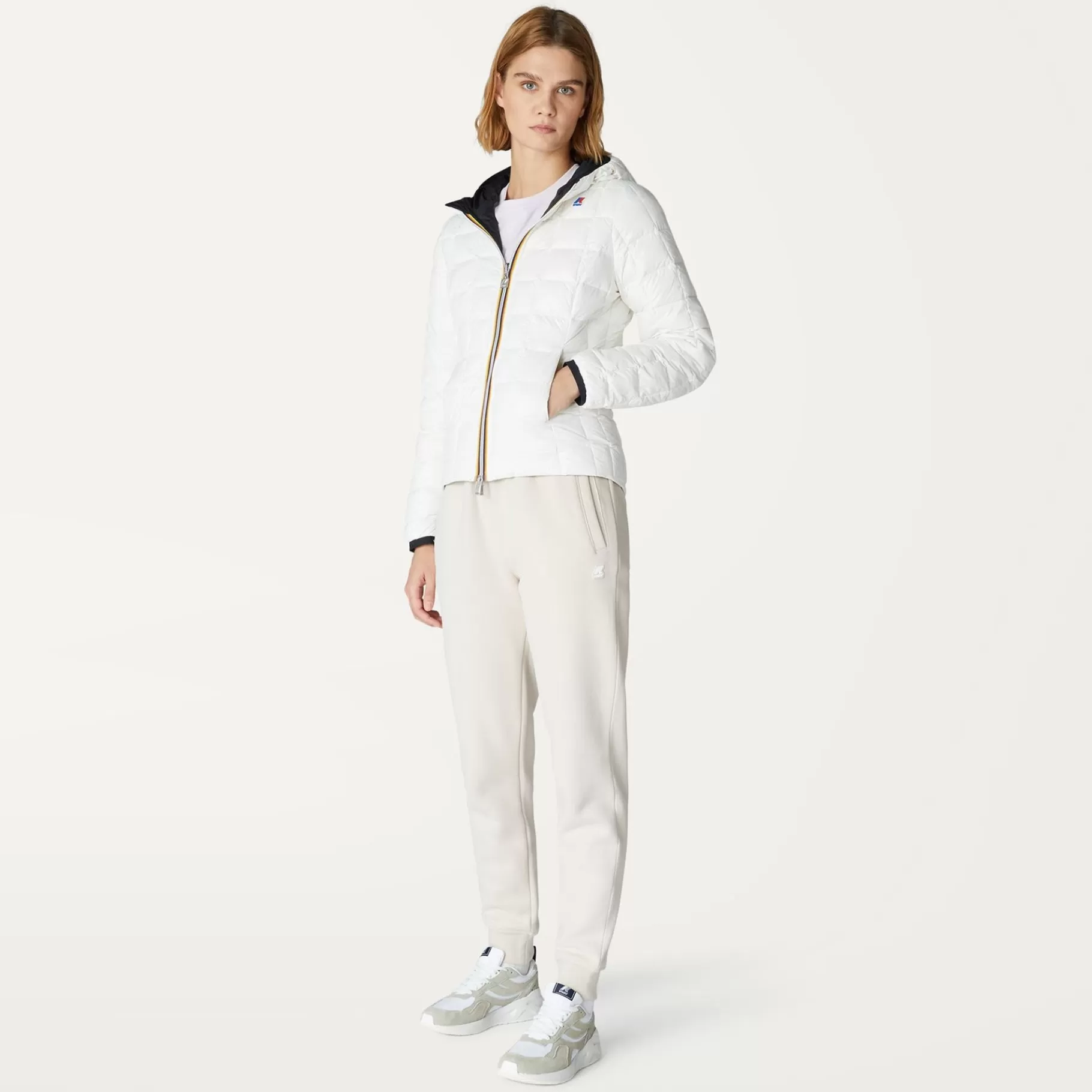 Short Jackets*K-WAY Lily Thermo Plus.2 Reversible - Jackets - Short - Woman - Black Pure-White Milk