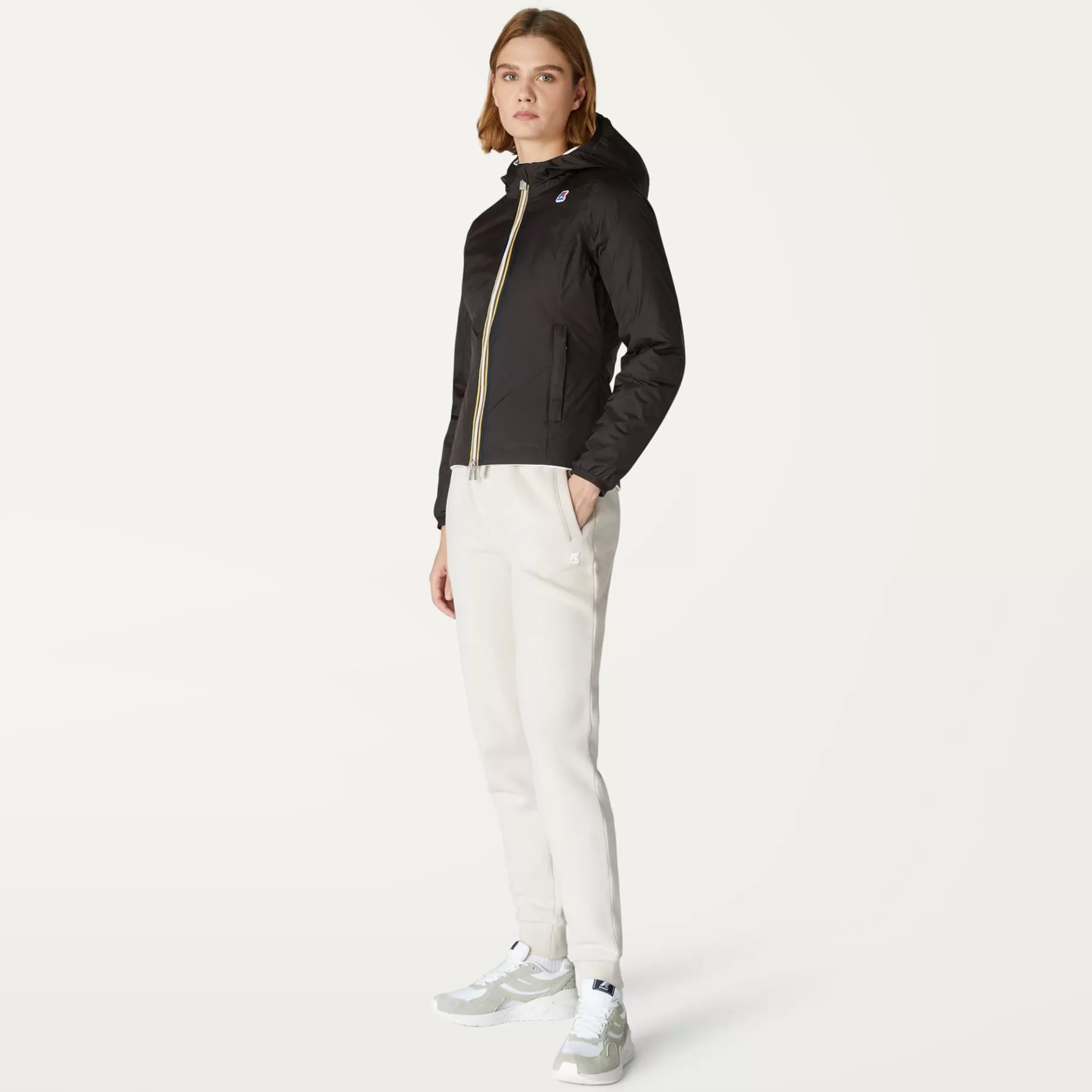 Short Jackets*K-WAY Lily Thermo Plus.2 Reversible - Jackets - Short - Woman - Black Pure-White Milk