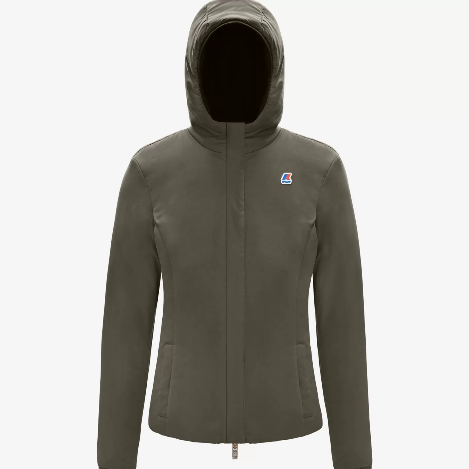 Short Jackets*K-WAY Lily Warm Reversible - Jackets - Short - Woman - Black Pure-Green Blackish