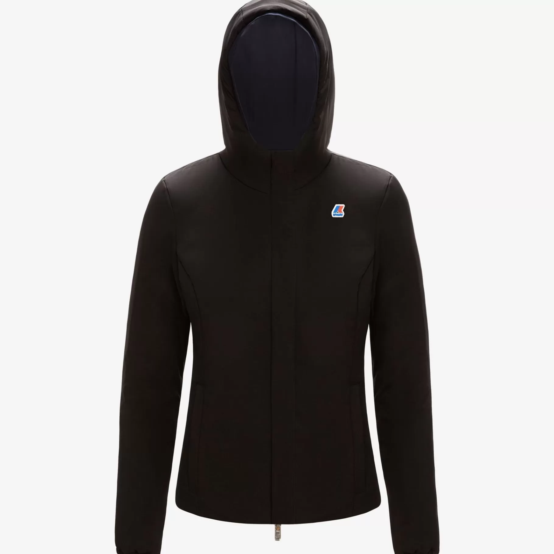 Short Jackets*K-WAY Lily Warm Reversible - Jackets - Short - Woman - Blue Depth-Black Pure