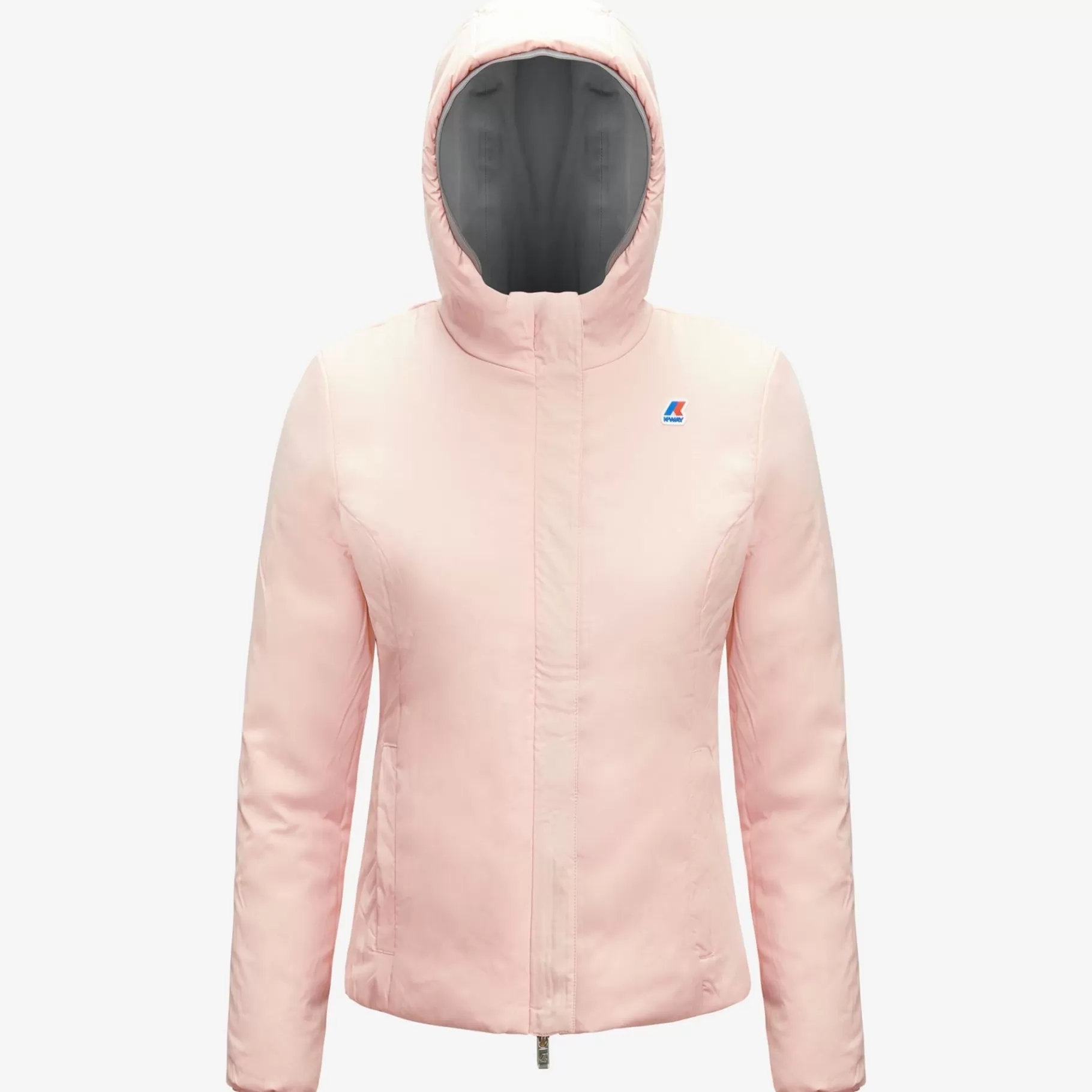 Short Jackets*K-WAY Lily Warm Reversible - Jackets - Short - Woman - Grey Md Steel-Pink Dafne