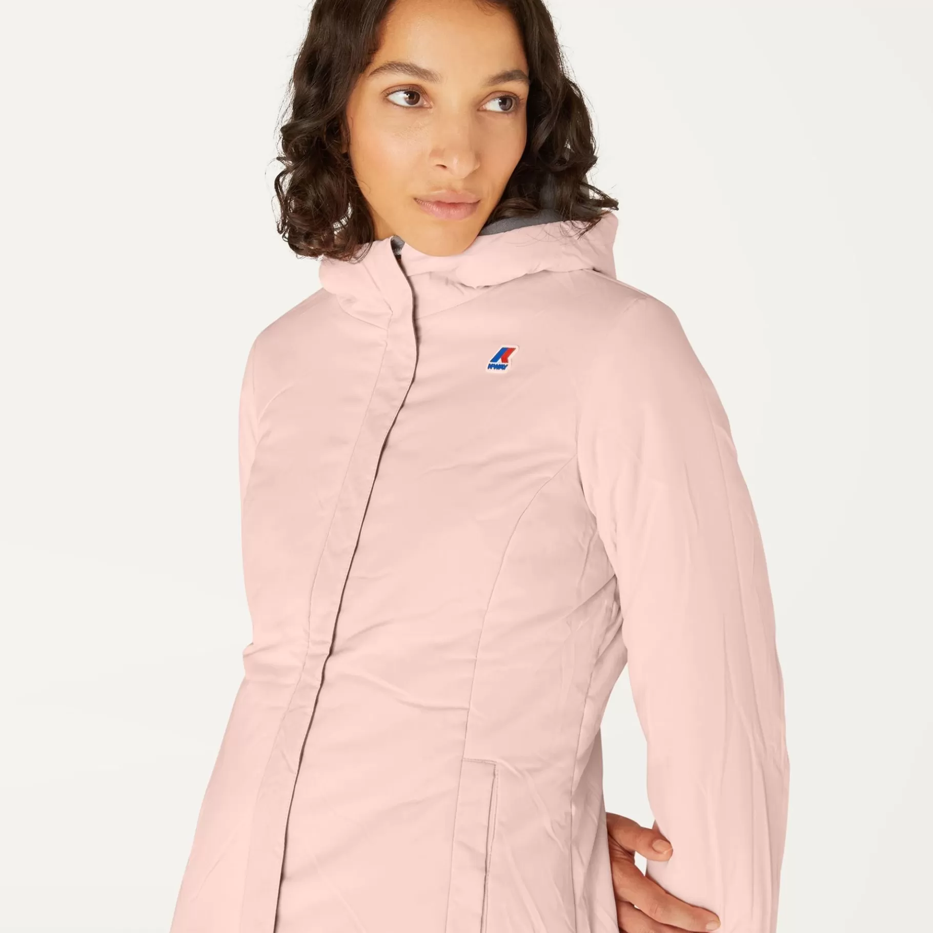 Short Jackets*K-WAY Lily Warm Reversible - Jackets - Short - Woman - Grey Md Steel-Pink Dafne