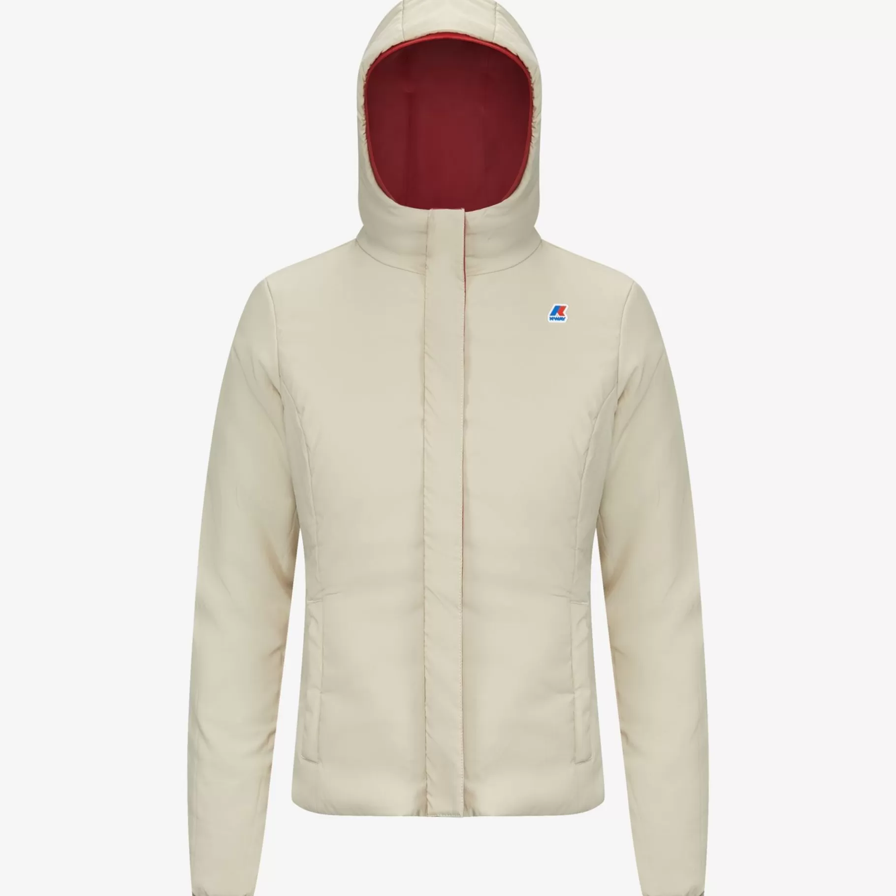 Short Jackets*K-WAY Lily Warm Reversible - Jackets - Short - Woman - Red Dk Tomato-Beige Grey