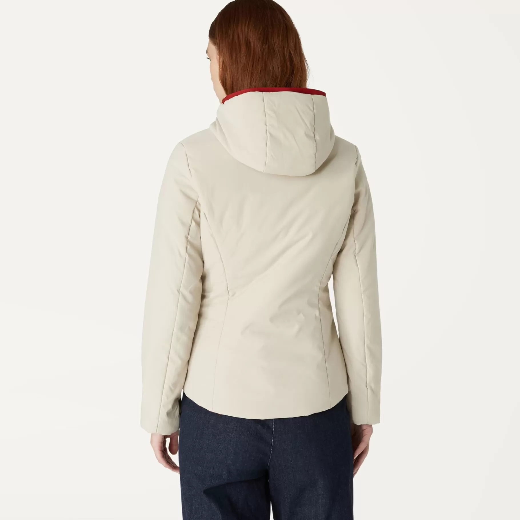Short Jackets*K-WAY Lily Warm Reversible - Jackets - Short - Woman - Red Dk Tomato-Beige Grey