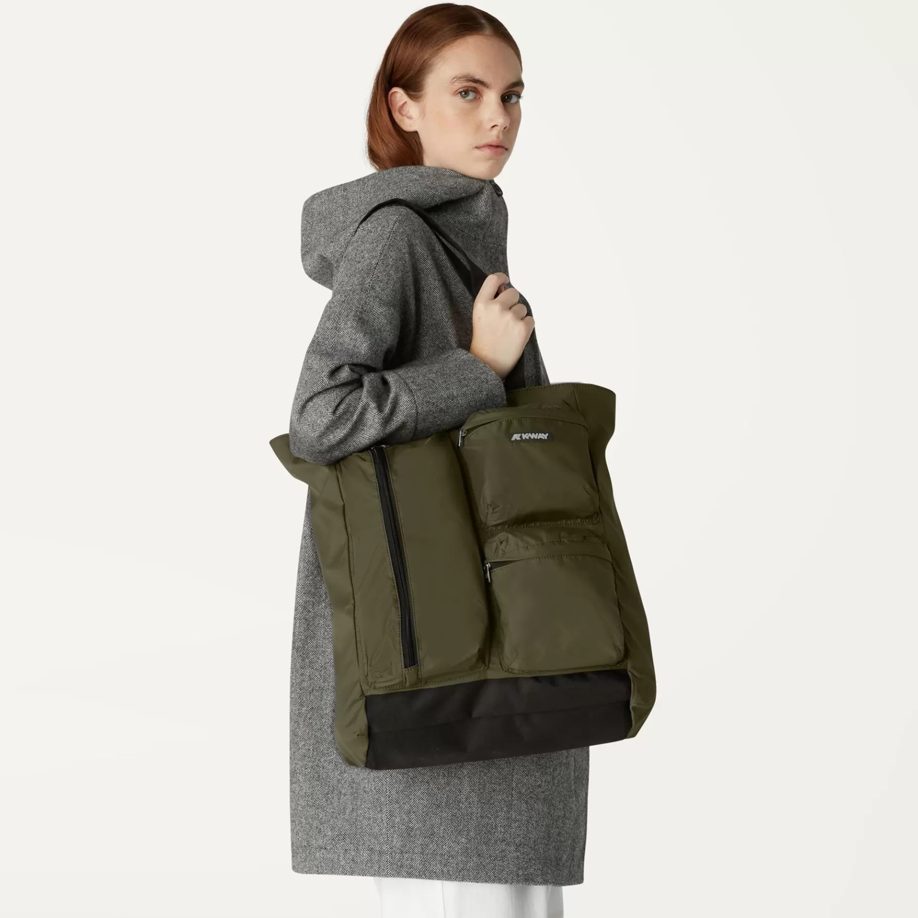 Bags And Duffle Bags*K-WAY Lorey - Bags - Shopping Bag - Unisex - Green Blackish