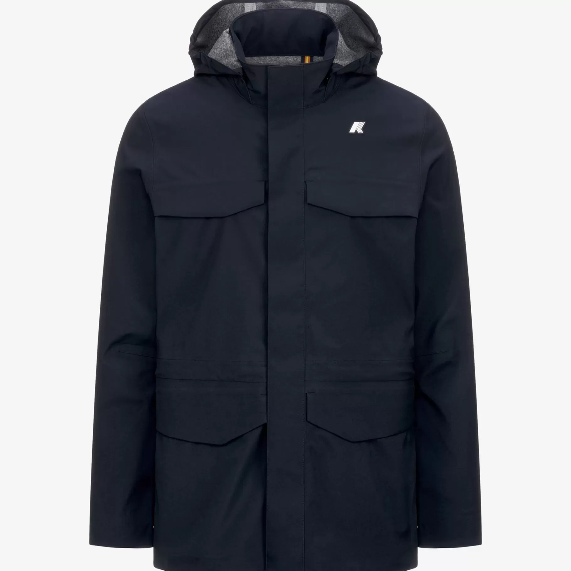 Coats And Long Jackets*K-WAY Manphy Bonded Jersey - Jackets - Mid - Man - Blue Depth