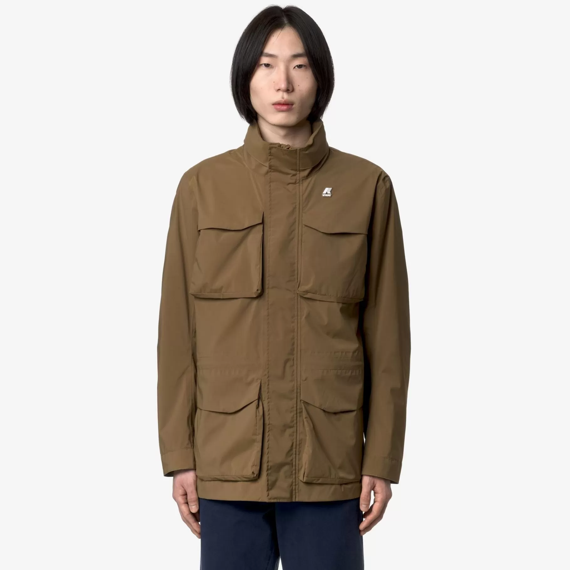 Short Jackets*K-WAY Manphy Stretch Nylon Jersey - Jackets - Short - Man - Brown Corda
