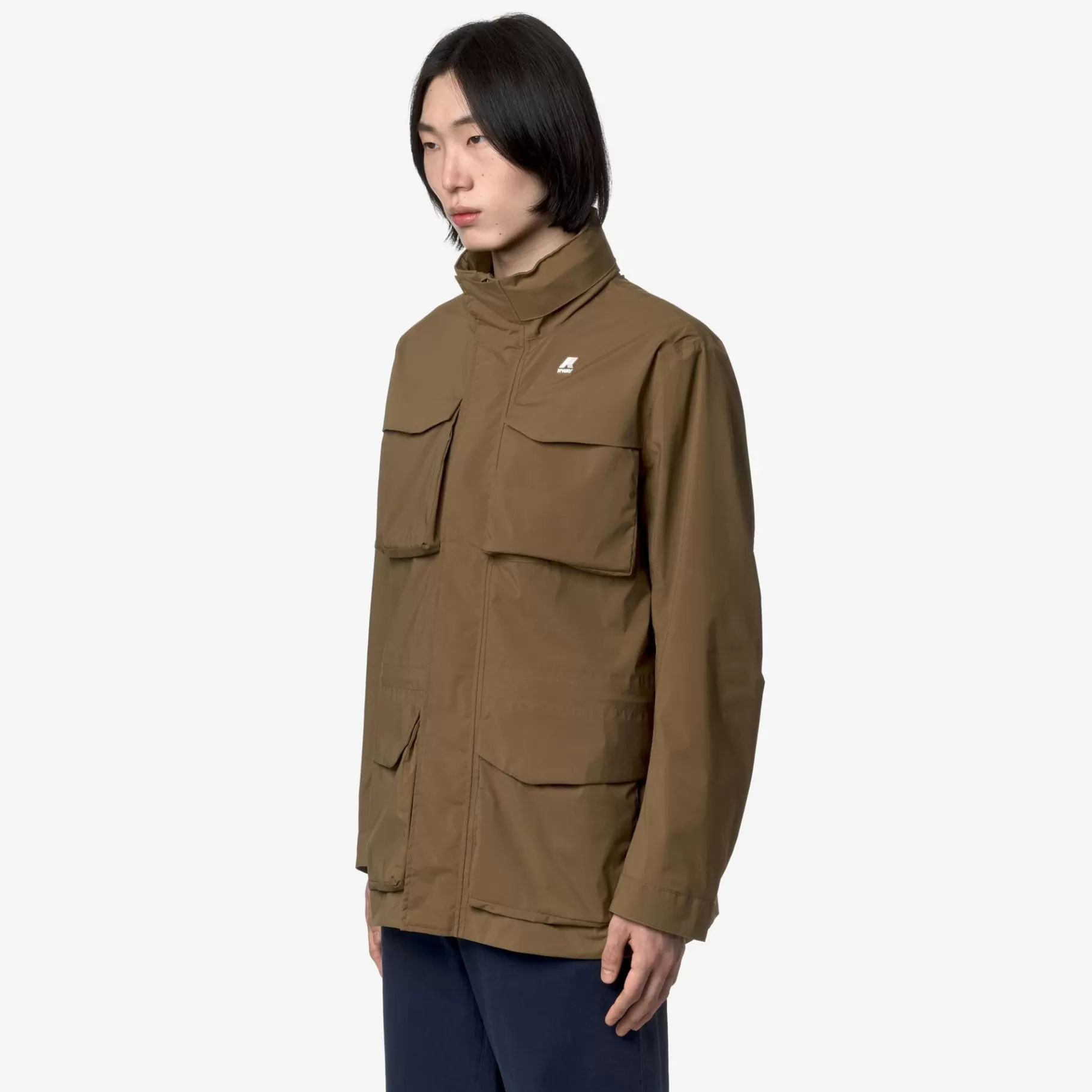 Short Jackets*K-WAY Manphy Stretch Nylon Jersey - Jackets - Short - Man - Brown Corda
