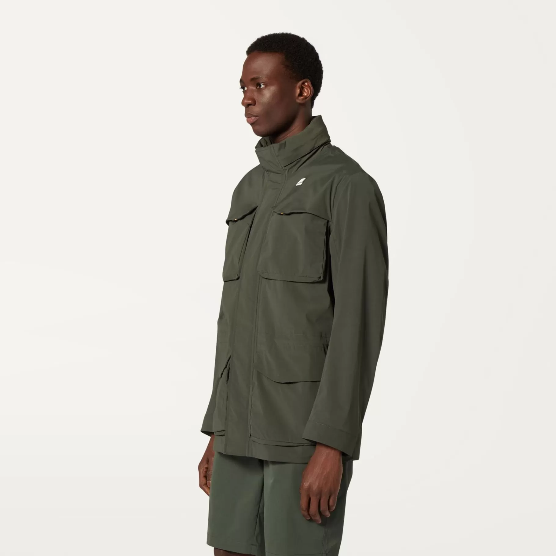 Short Jackets*K-WAY Manphy Stretch Nylon Jersey - Jackets - Short - Man - Green Blackish