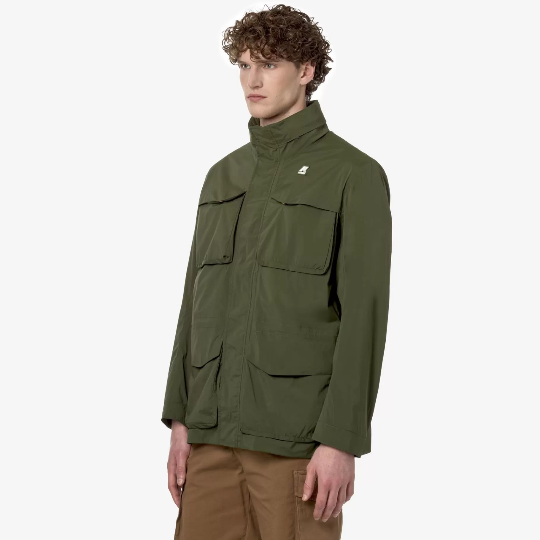 Short Jackets*K-WAY Manphy Stretch Nylon Jersey - Jackets - Short - Man - Green Cypress