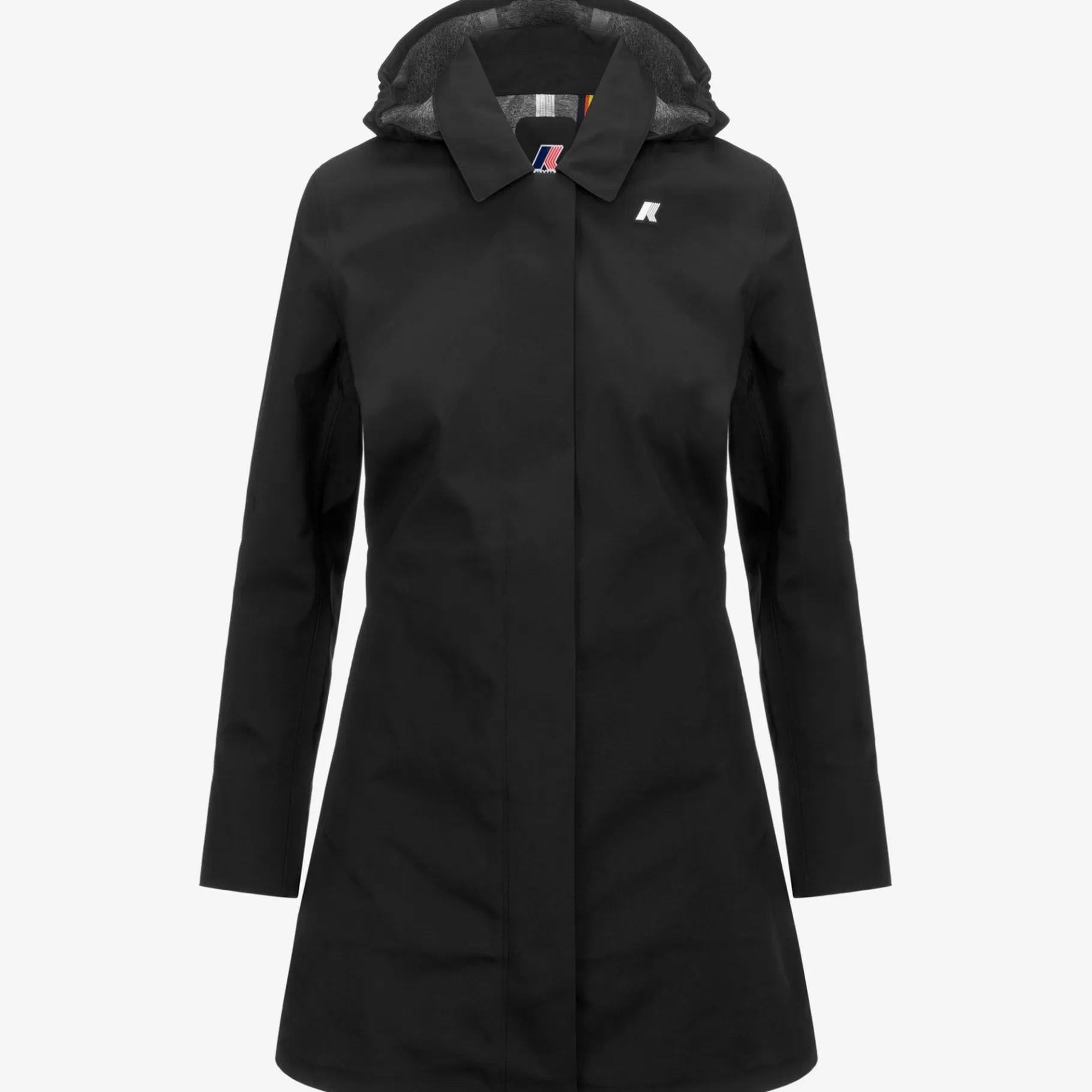 Coats And Long Jackets*K-WAY Mathy Bonded Jersey - Jackets - Mid - Woman - Black Pure