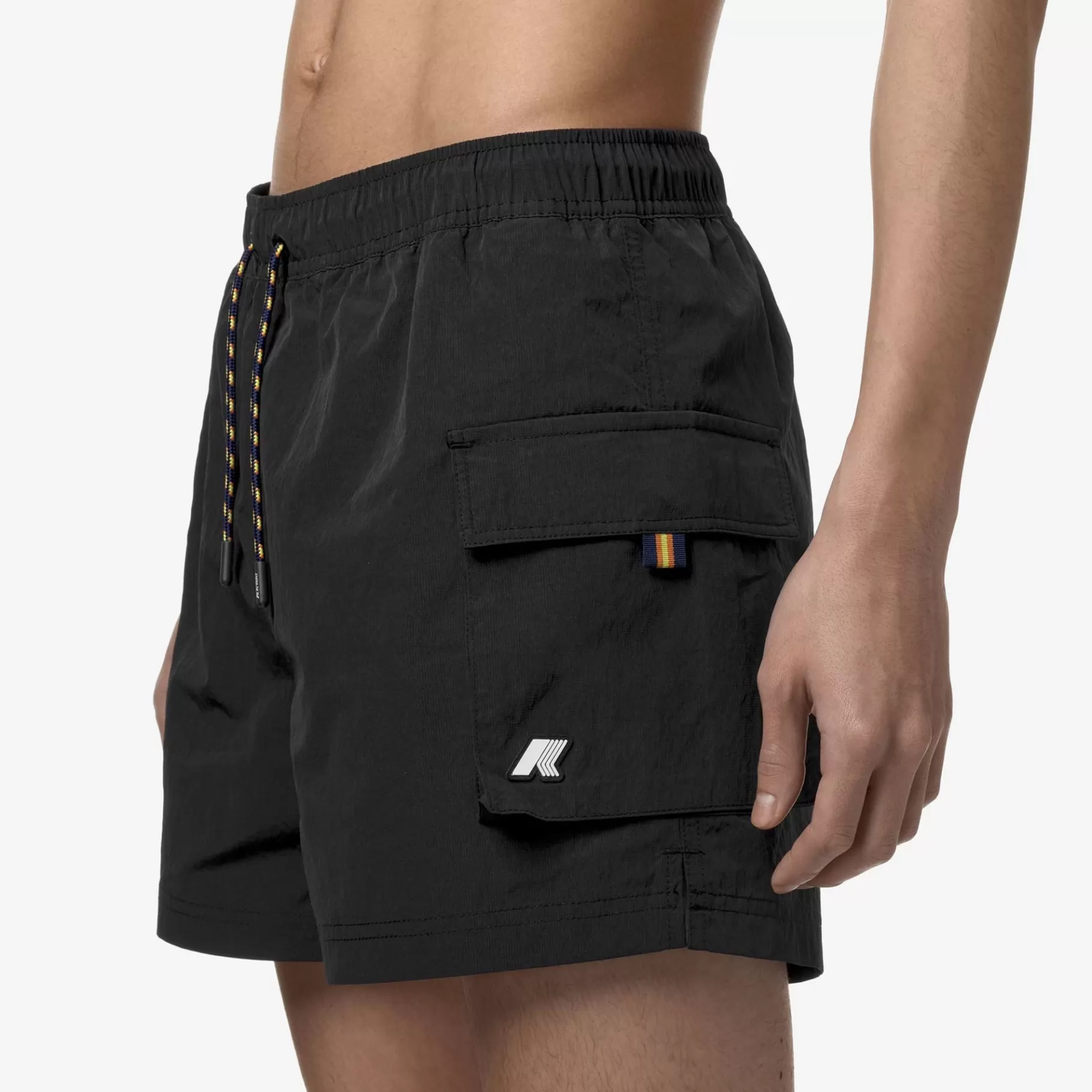 Swimwear*K-WAY Mellow Mini Ripstop - Bathing Suits - Swimming Trunk - Man - Black Pure