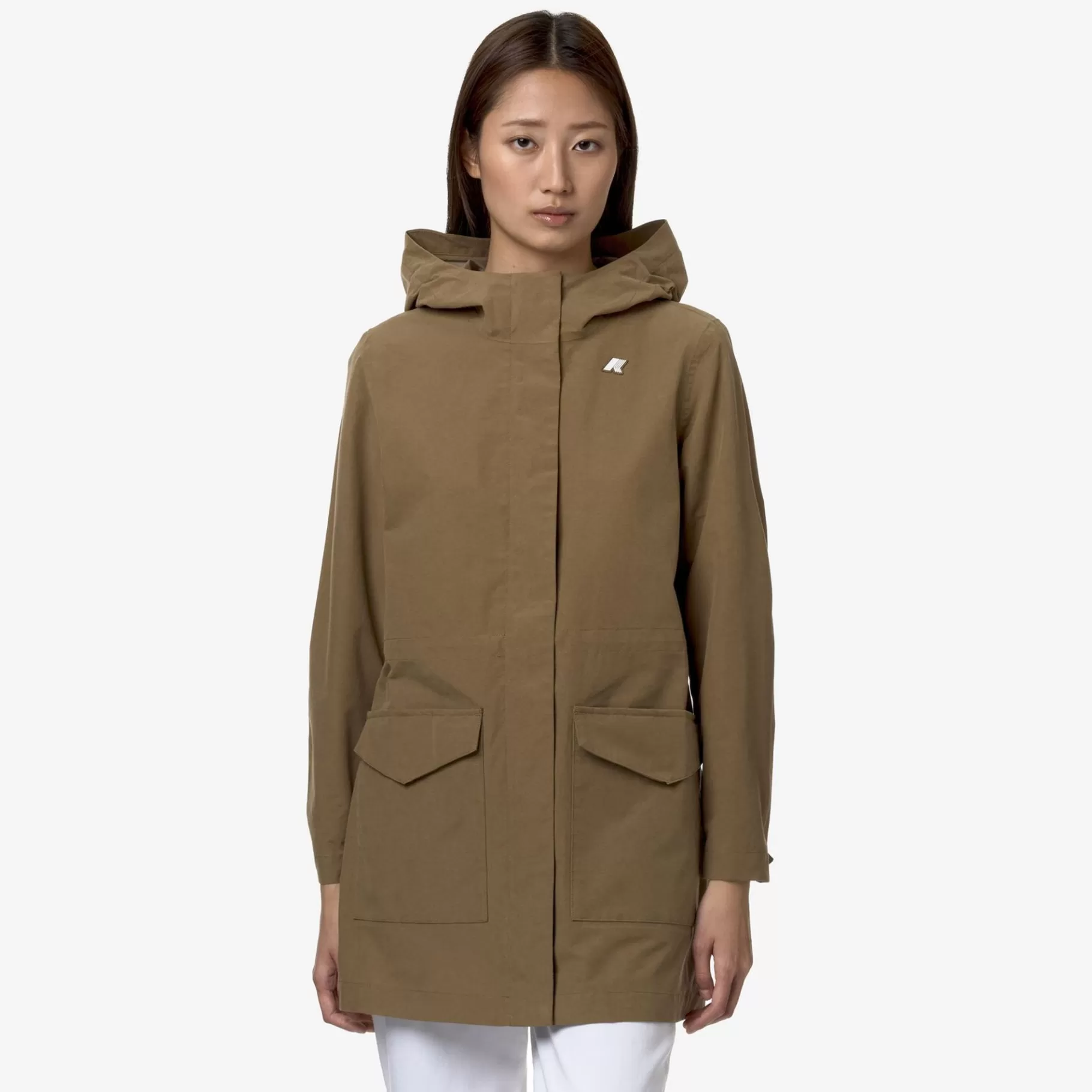 Short Jackets*K-WAY Mirelle Cotton Feel - Jackets - Short - Woman - Brown Corda