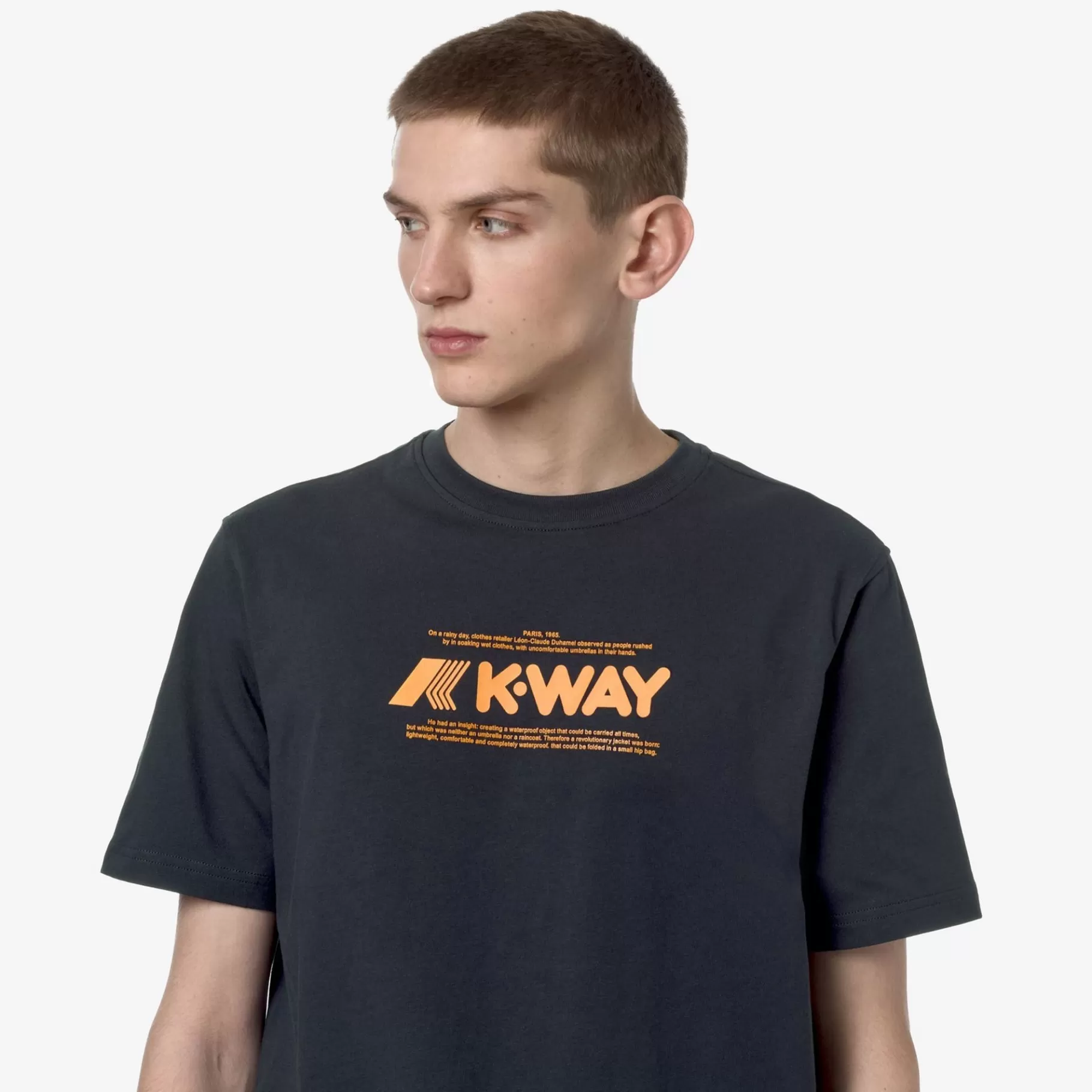 T-Shirt*K-WAY Odom Typo - T-Shirtstop - T-Shirt - Man - Blue Depth