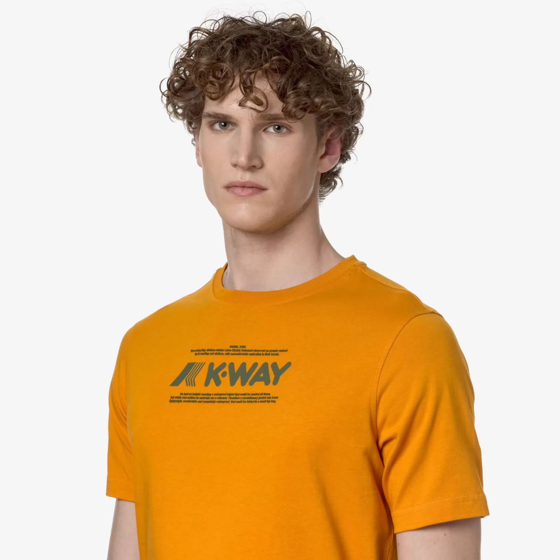 T-Shirt*K-WAY Odom Typo - T-Shirtstop - T-Shirt - Man - Orange Md