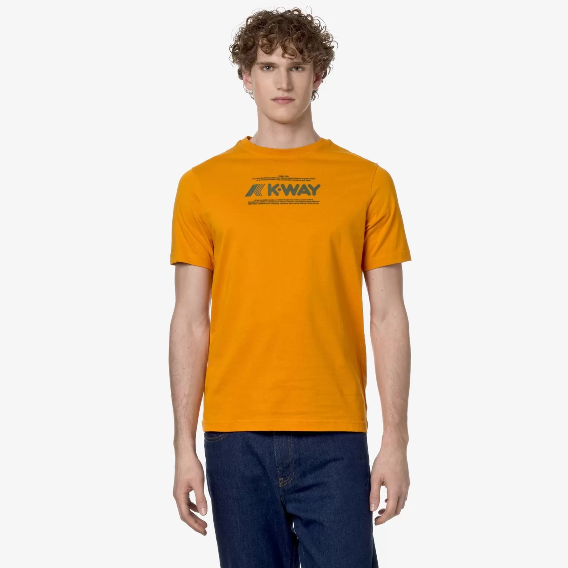 T-Shirt*K-WAY Odom Typo - T-Shirtstop - T-Shirt - Man - Orange Md