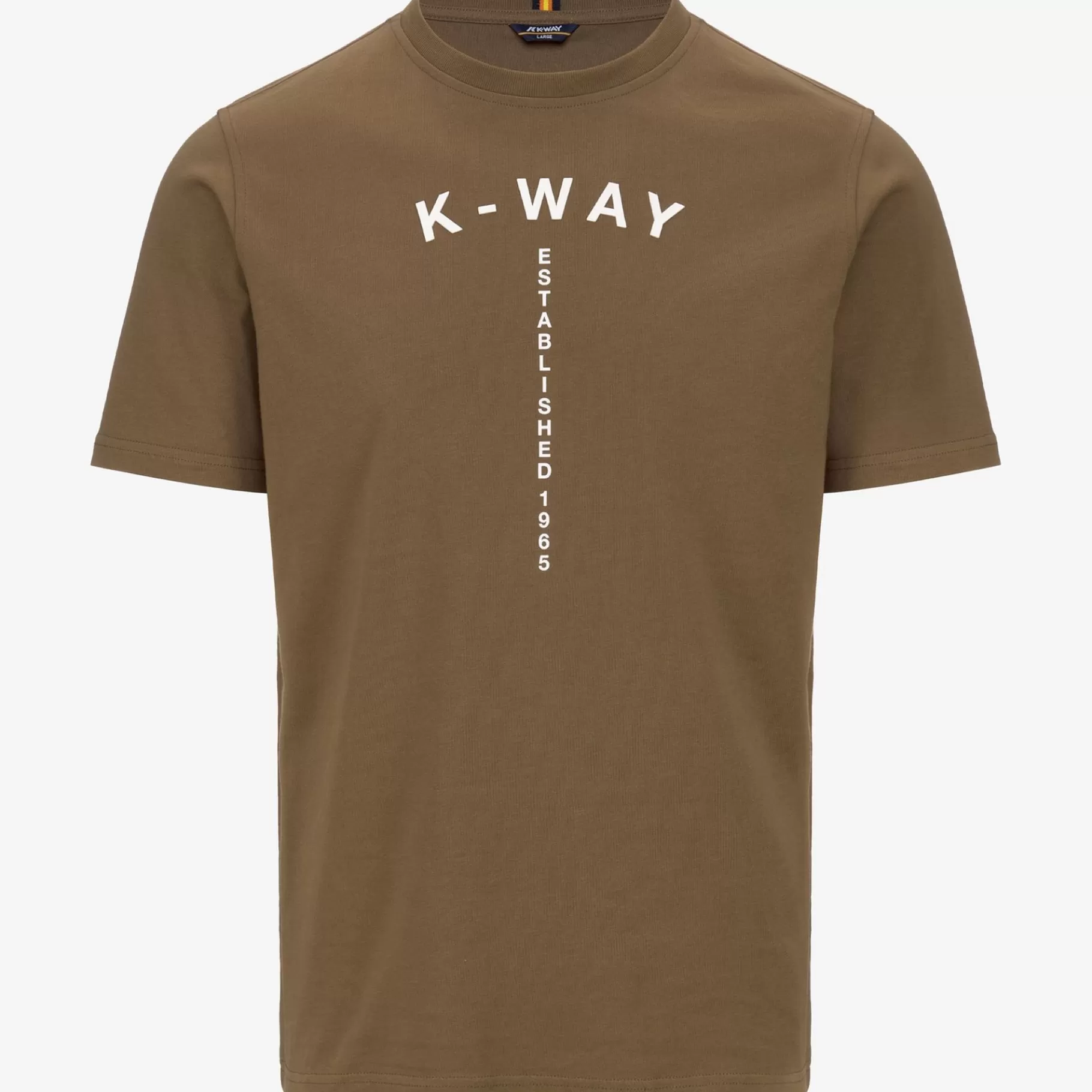 T-Shirt*K-WAY Odom Typo Est. - T-Shirtstop - T-Shirt - Man - Brown Corda
