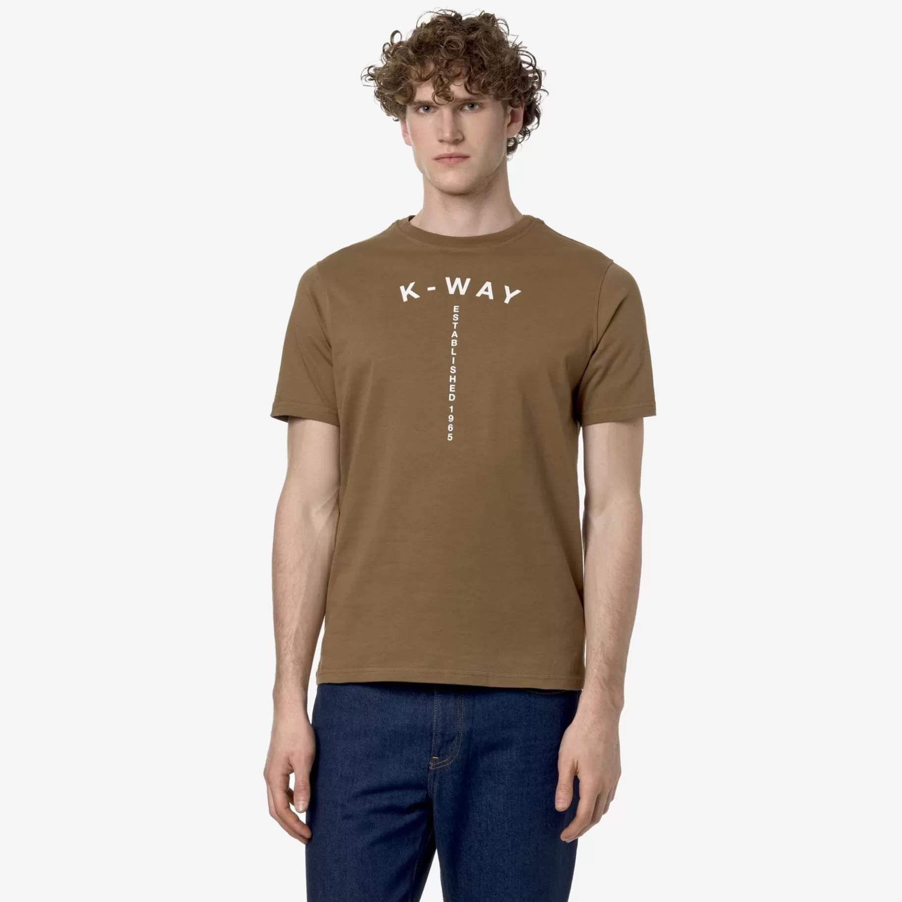 T-Shirt*K-WAY Odom Typo Est. - T-Shirtstop - T-Shirt - Man - Brown Corda
