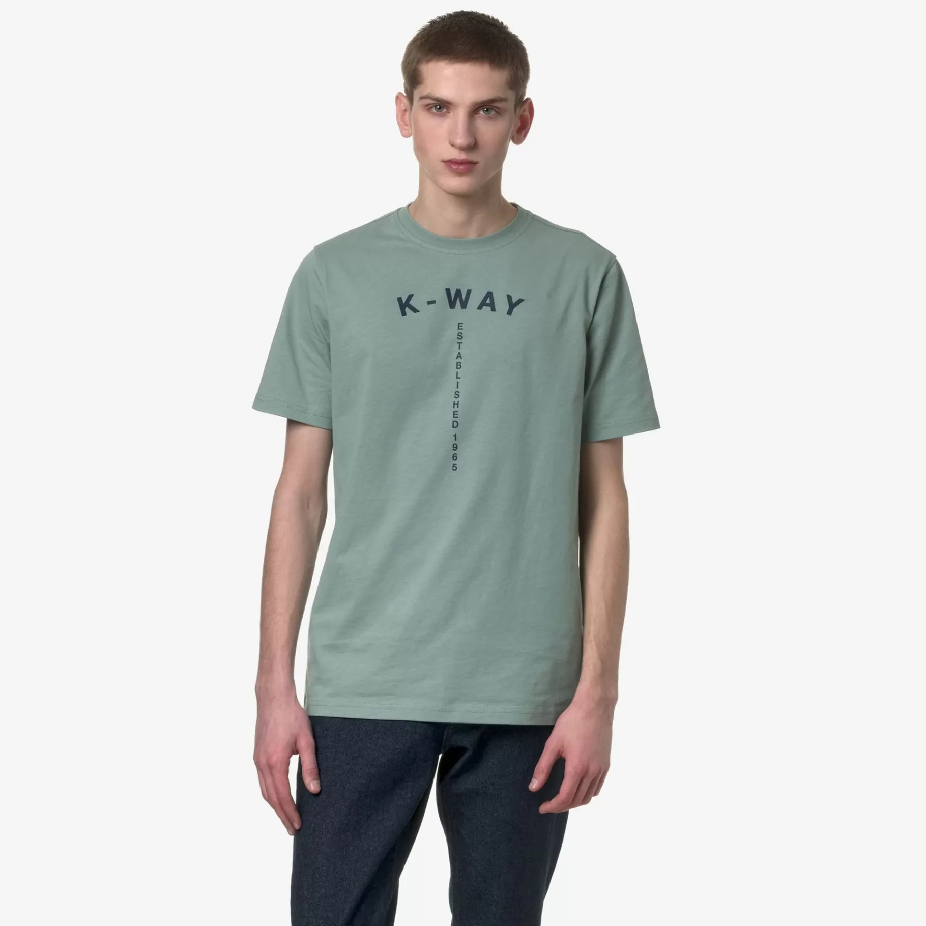 T-Shirt*K-WAY Odom Typo Est. - T-Shirtstop - T-Shirt - Man - Green Mold
