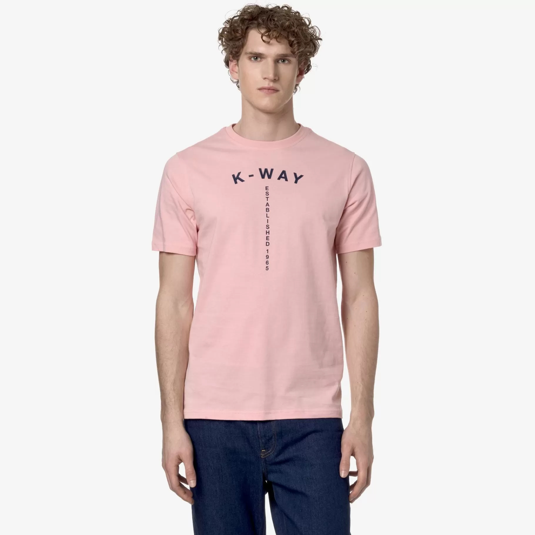 T-Shirt*K-WAY Odom Typo Est. - T-Shirtstop - T-Shirt - Man - Pink Ash