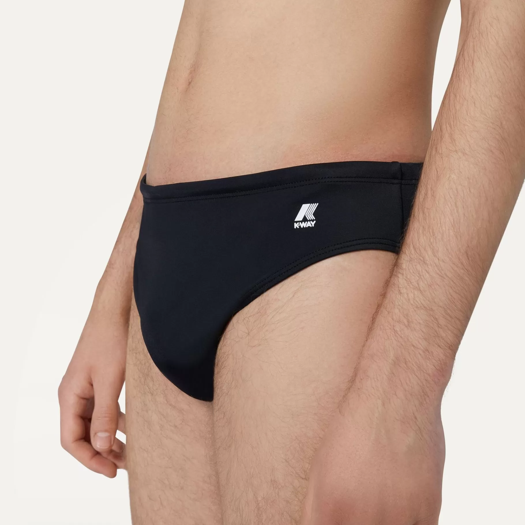 Swimwear*K-WAY Omer Olympic - Bathing Suits - Brief - Man - Black Pure