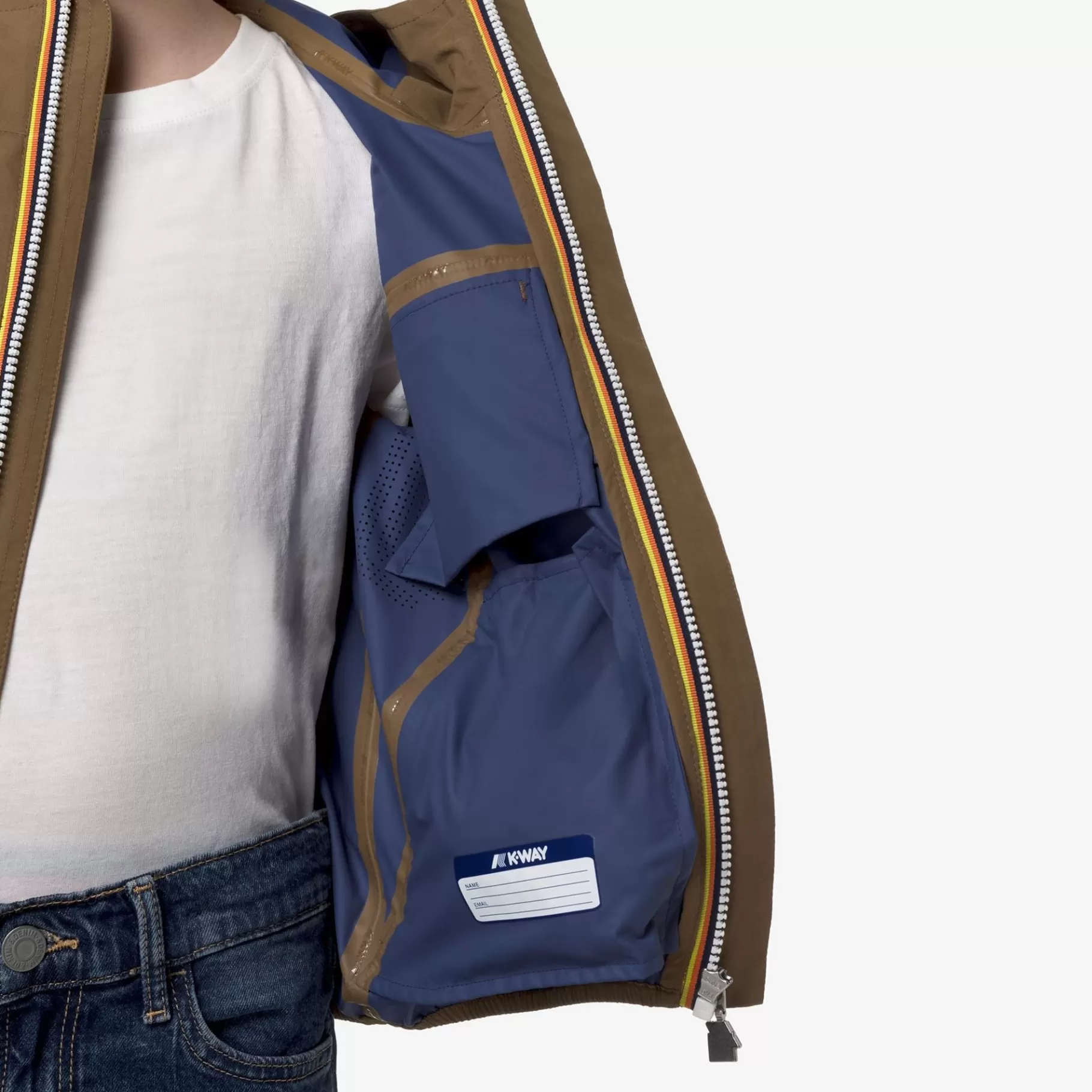 Short Jackets*K-WAY P. Arnaud Eco Sd Contrast - Jackets - Short - Boy - Brown C-Blue F