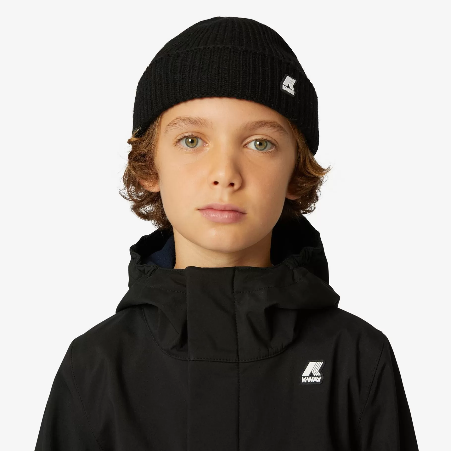 Beanies And Hats*K-WAY P. Brice Cardigan Stitch - Headwear - Hat - Kid Unisex - Black Pure