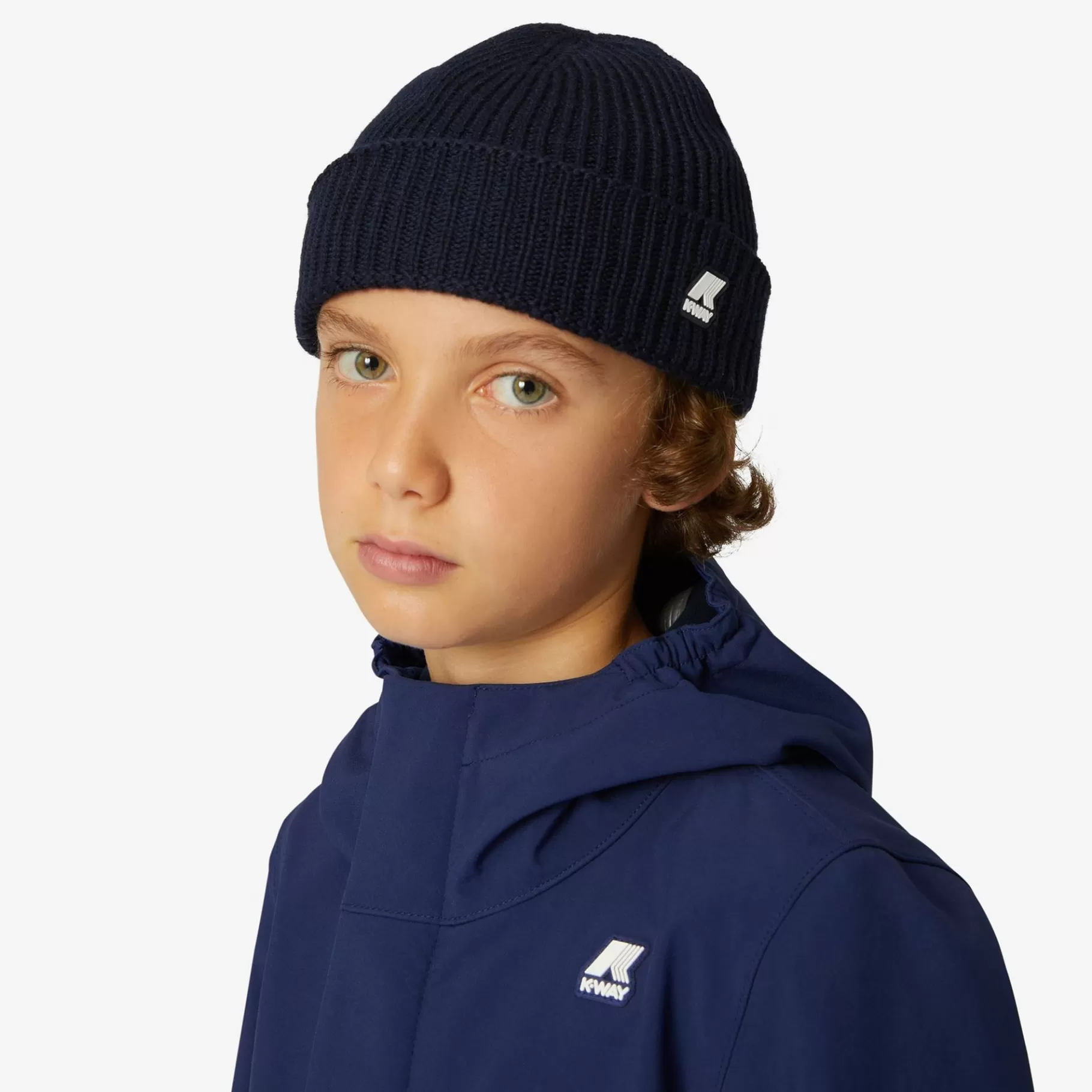 Beanies And Hats*K-WAY P. Brice Cardigan Stitch - Headwear - Hat - Kid Unisex - Blue Depth