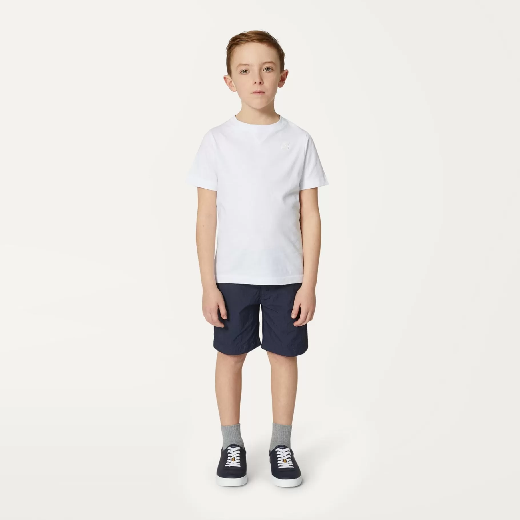 T-Shirt*K-WAY P. Edwing Round Sleeves Three Pack - T-Shirtstop - T-Shirt - Boy - White-Orange Russet-Blue Ultramarine