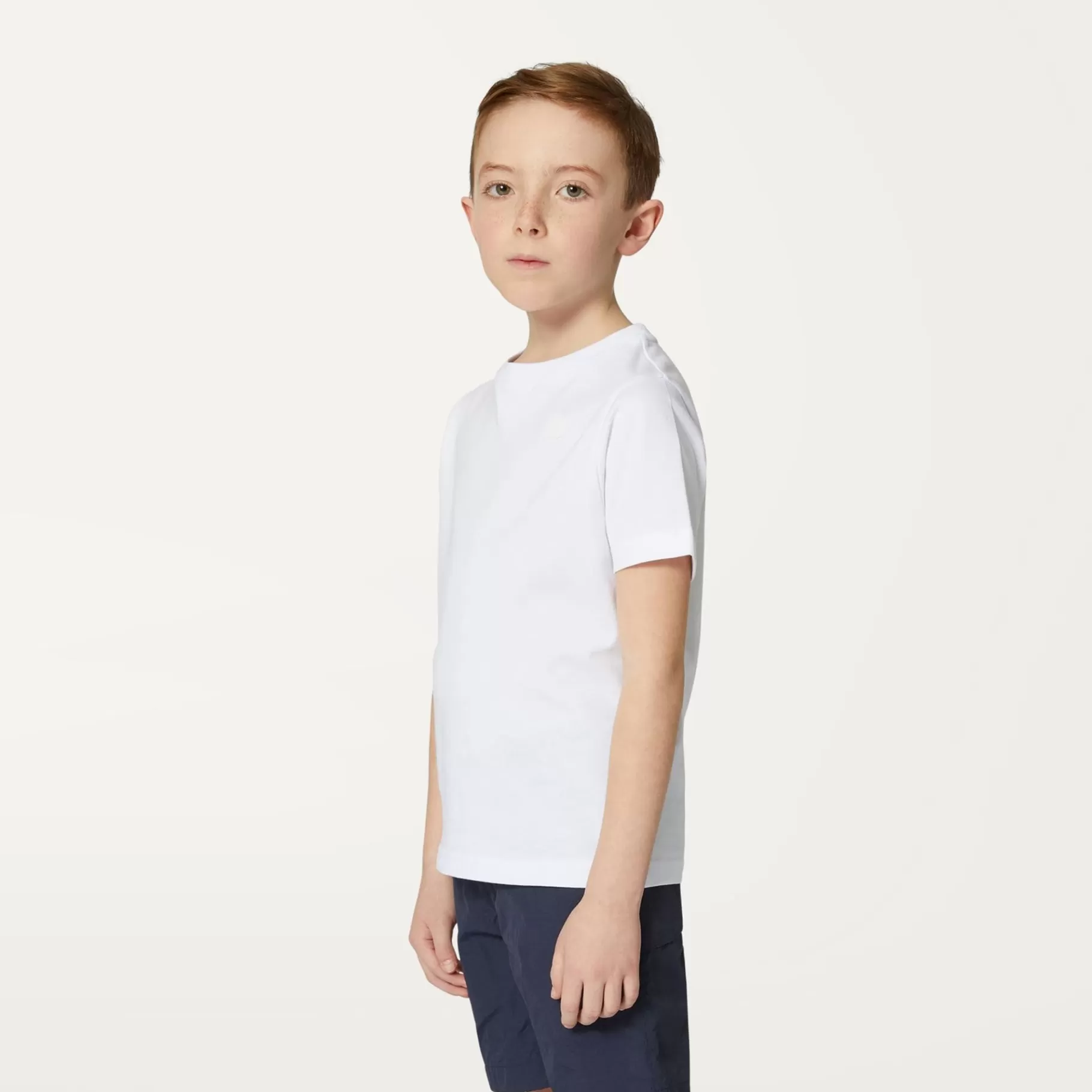 T-Shirt*K-WAY P. Edwing Round Sleeves Three Pack - T-Shirtstop - T-Shirt - Boy - White-Orange Russet-Blue Ultramarine