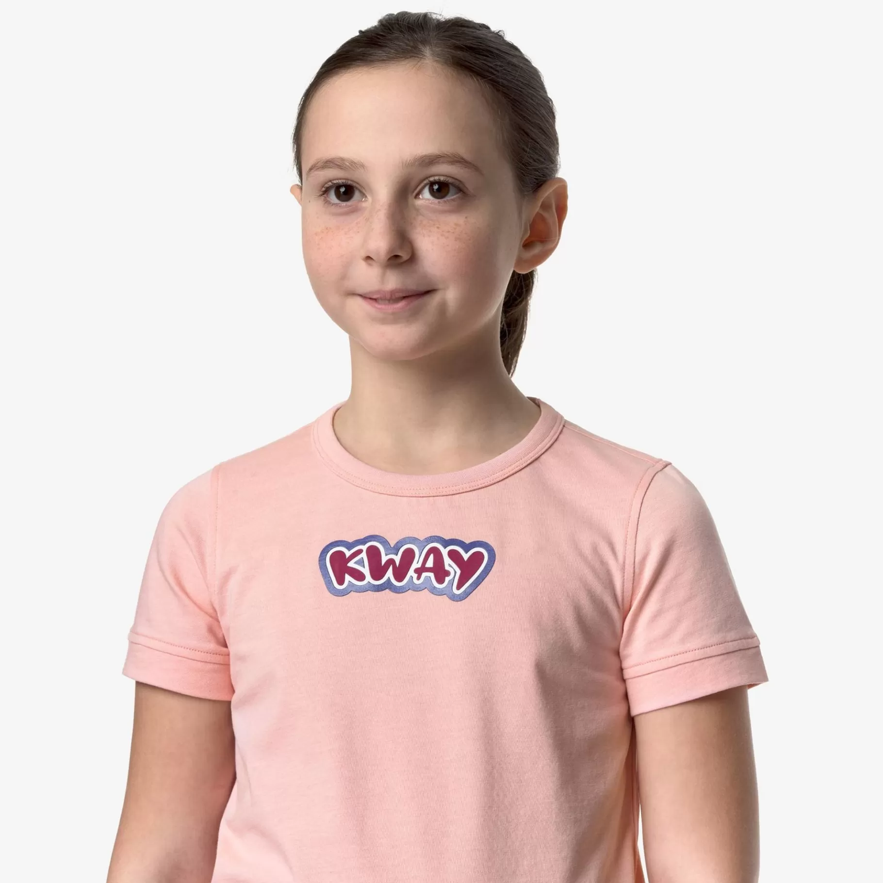 T-Shirt*K-WAY P. Emel Graphic - T-Shirtstop - T-Shirt - Girl - Pink Ash