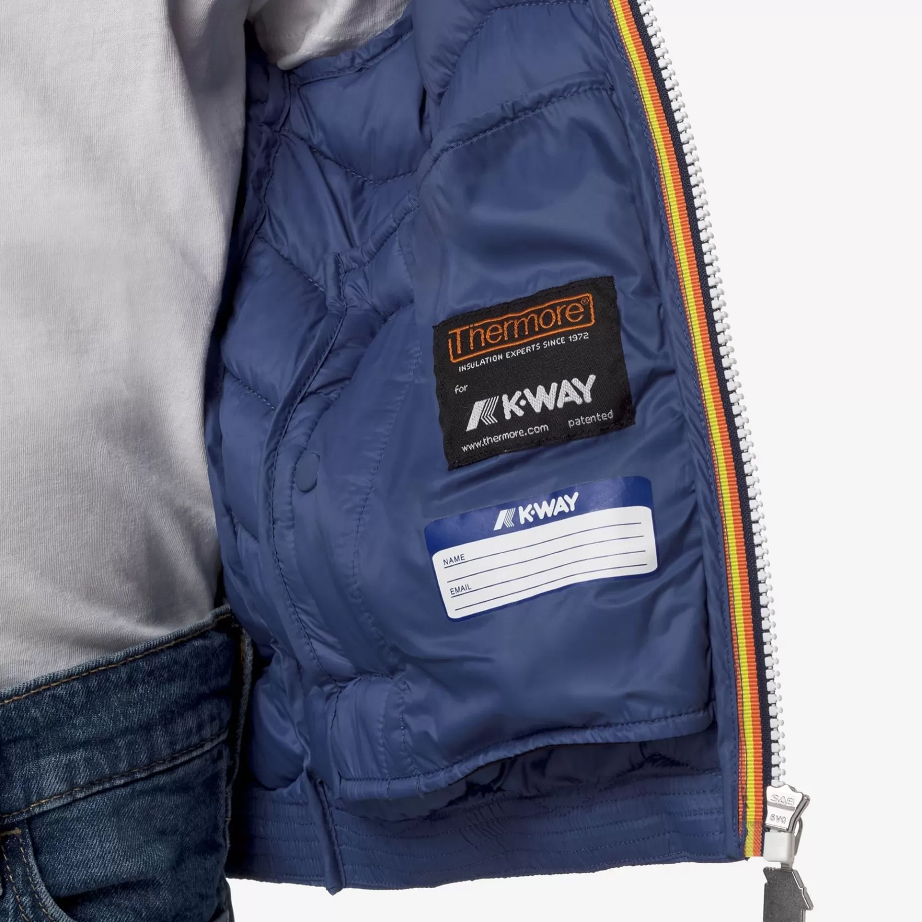 Short Jackets*K-WAY P. Jack Quilted Warm - Jackets - Short - Boy - Blue Fiord