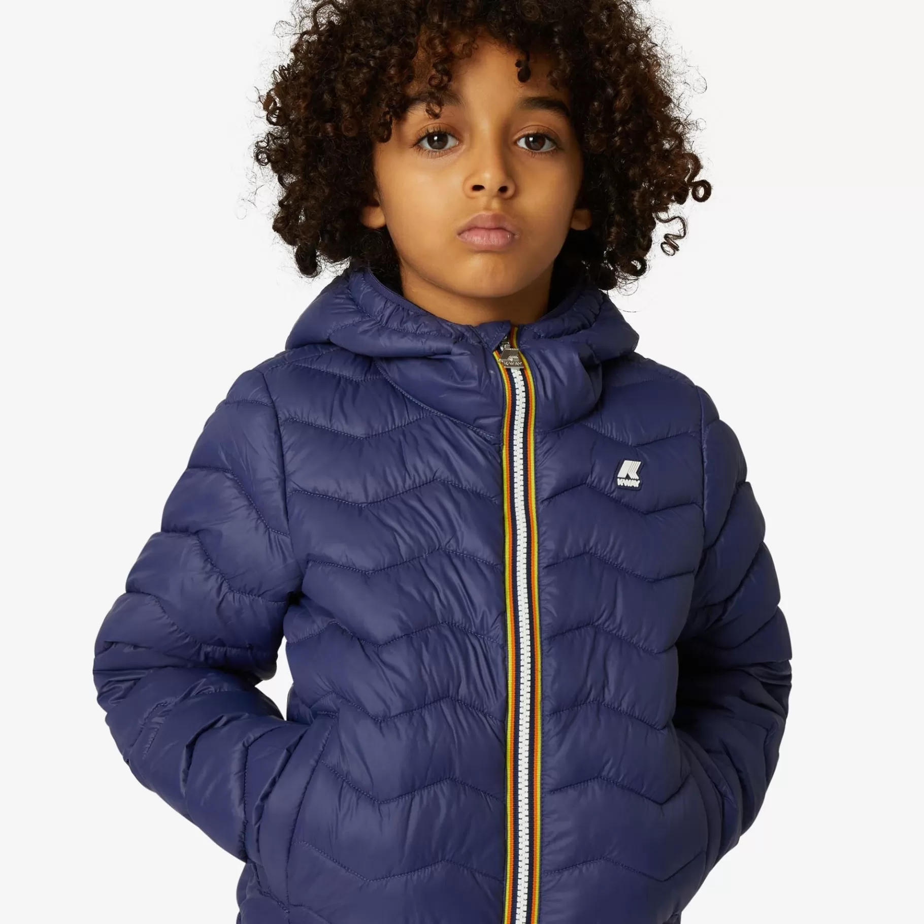 Short Jackets*K-WAY P. Jack Quilted Warm - Jackets - Short - Boy - Blue Medieval
